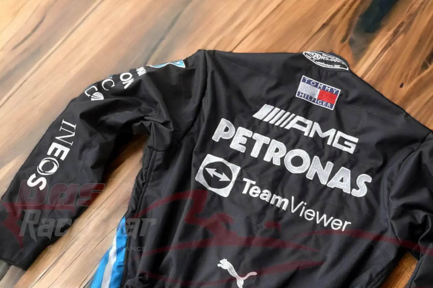 2021 Lewis Hamilton Mercedes Benz F1 Embroidered Race Suit - Dash Racegear Store