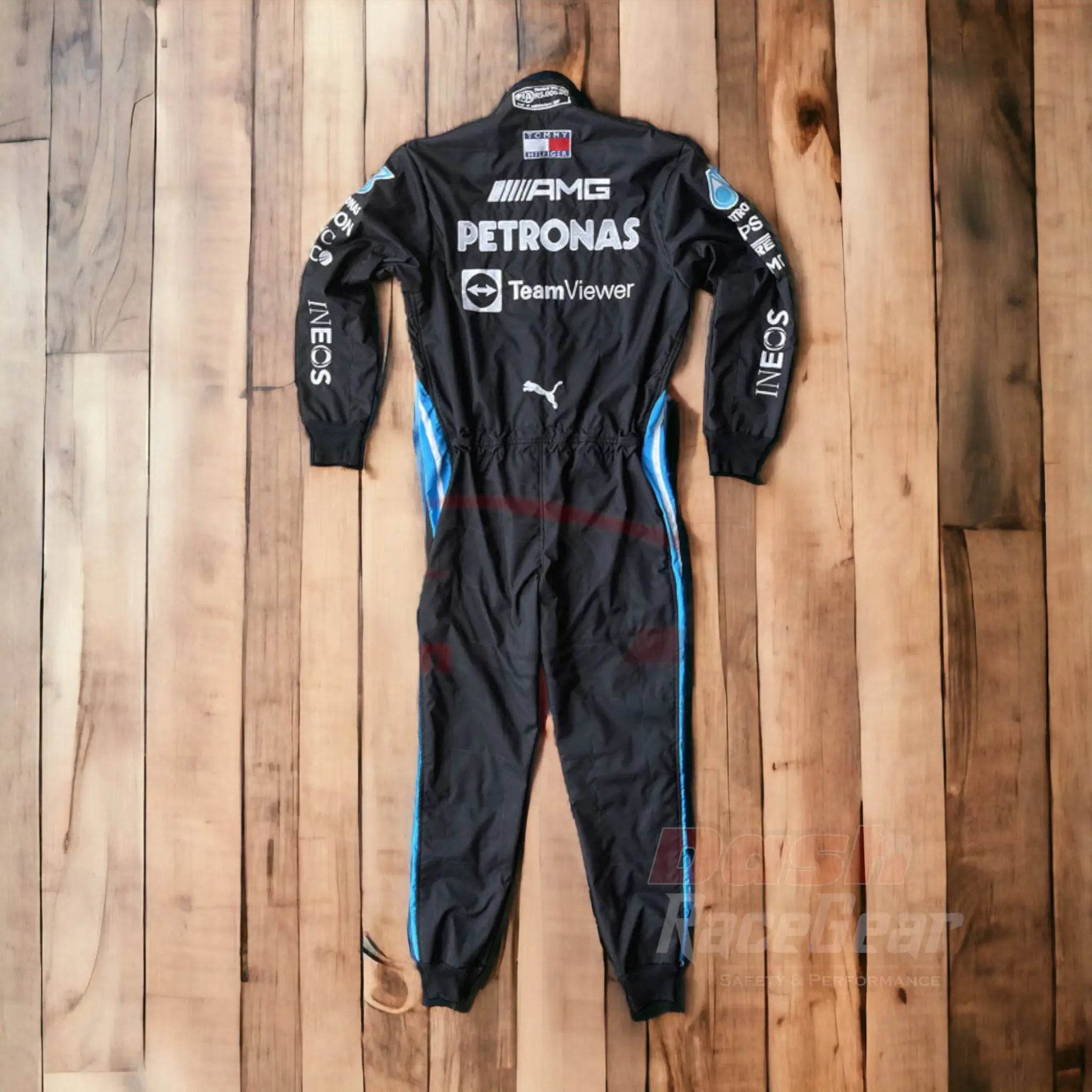 2021 Lewis Hamilton Mercedes Benz F1 Embroidered Race Suit - Dash Racegear Store