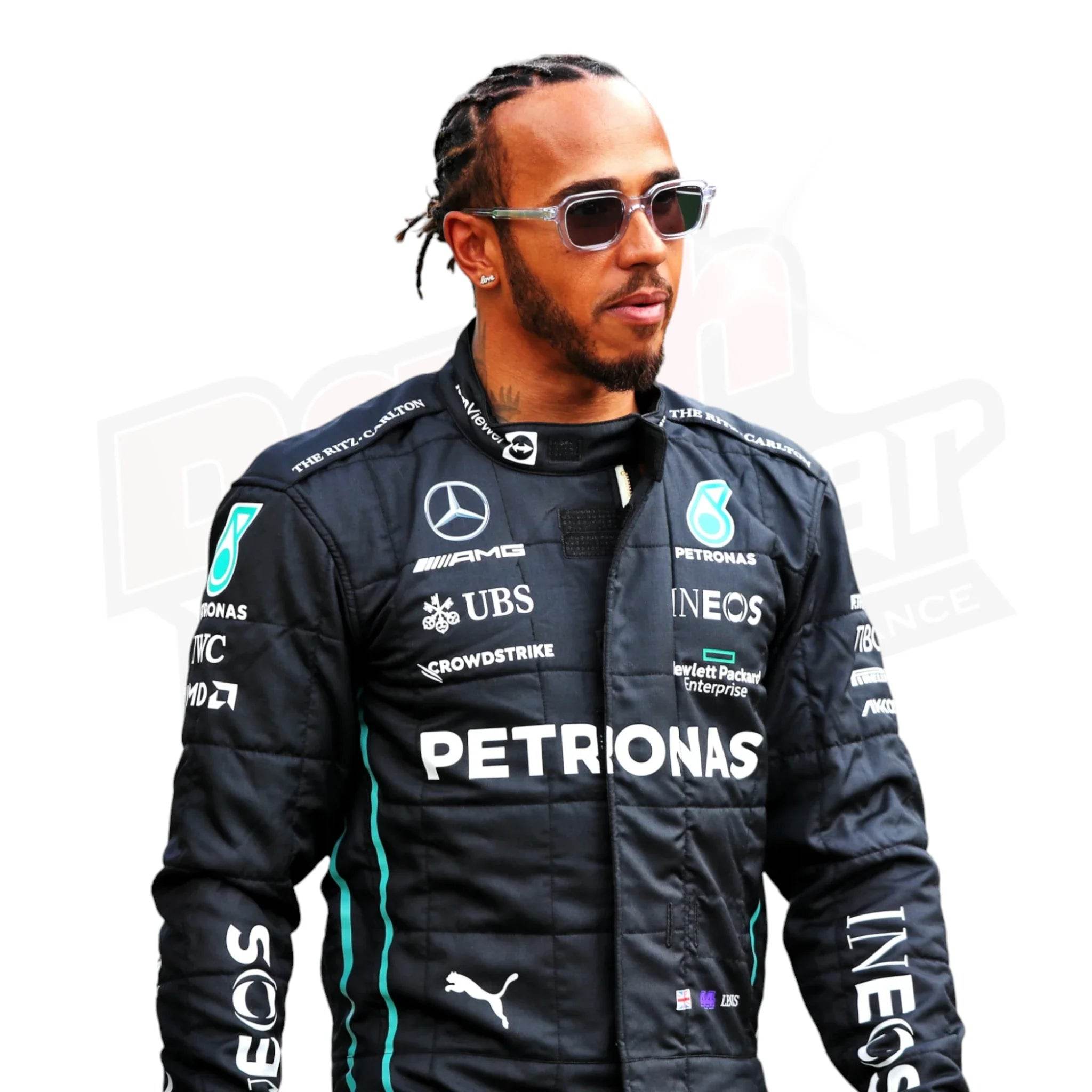 2022 Lewis Hamilton Mercedes-AMG Petronas F1 Team Replica Race Suit - Dash Racegear Store