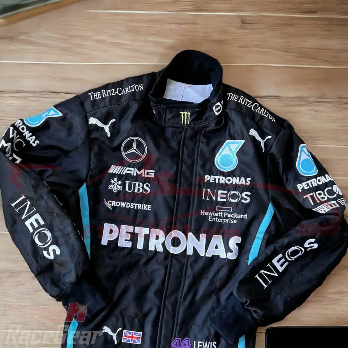 2022 Lewis Hamilton Mercedes Benz F1 Embroidered Race Suit - Dash Racegear Store