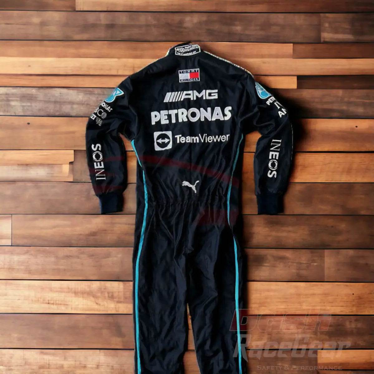 2022 Lewis Hamilton Mercedes Benz F1 Embroidered Race Suit - Dash Racegear Store