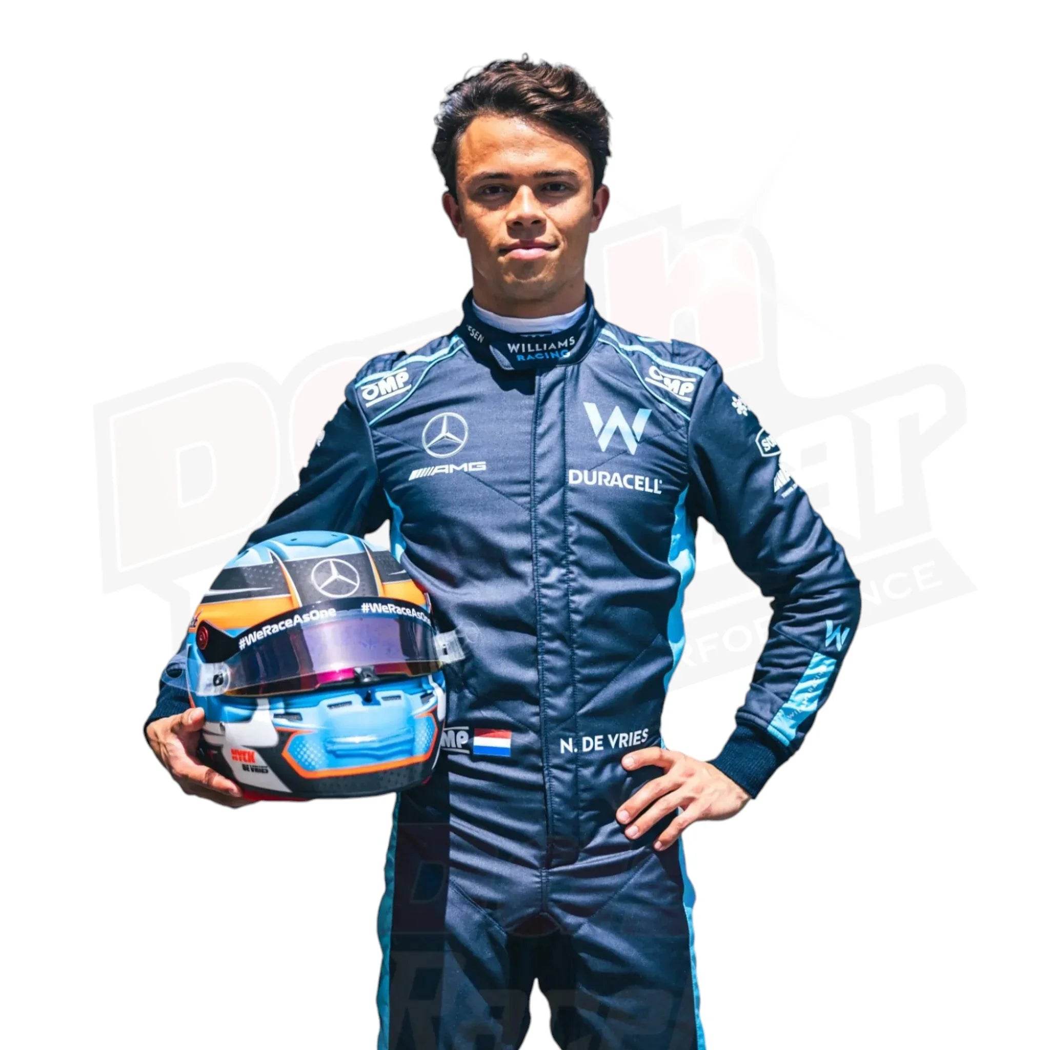 2022 Nyck de Vries Williams Racing F1 Race Suit KIDS _ Italian Grand Prix - Dash Racegear Store