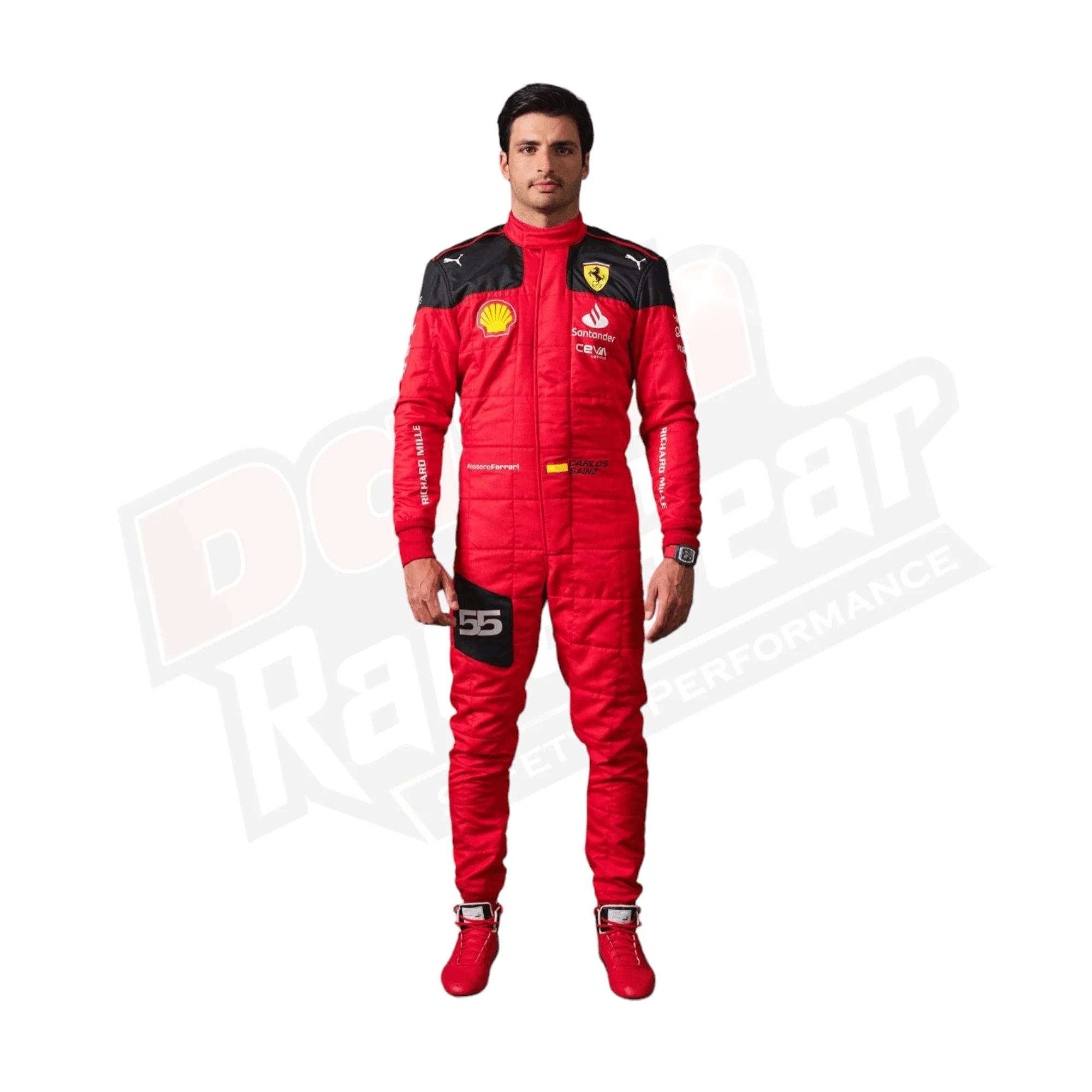 2023 Carlos Sainz Race Scuderia Ferrari F1 Race Suit KIDS - Dash Racegear Store