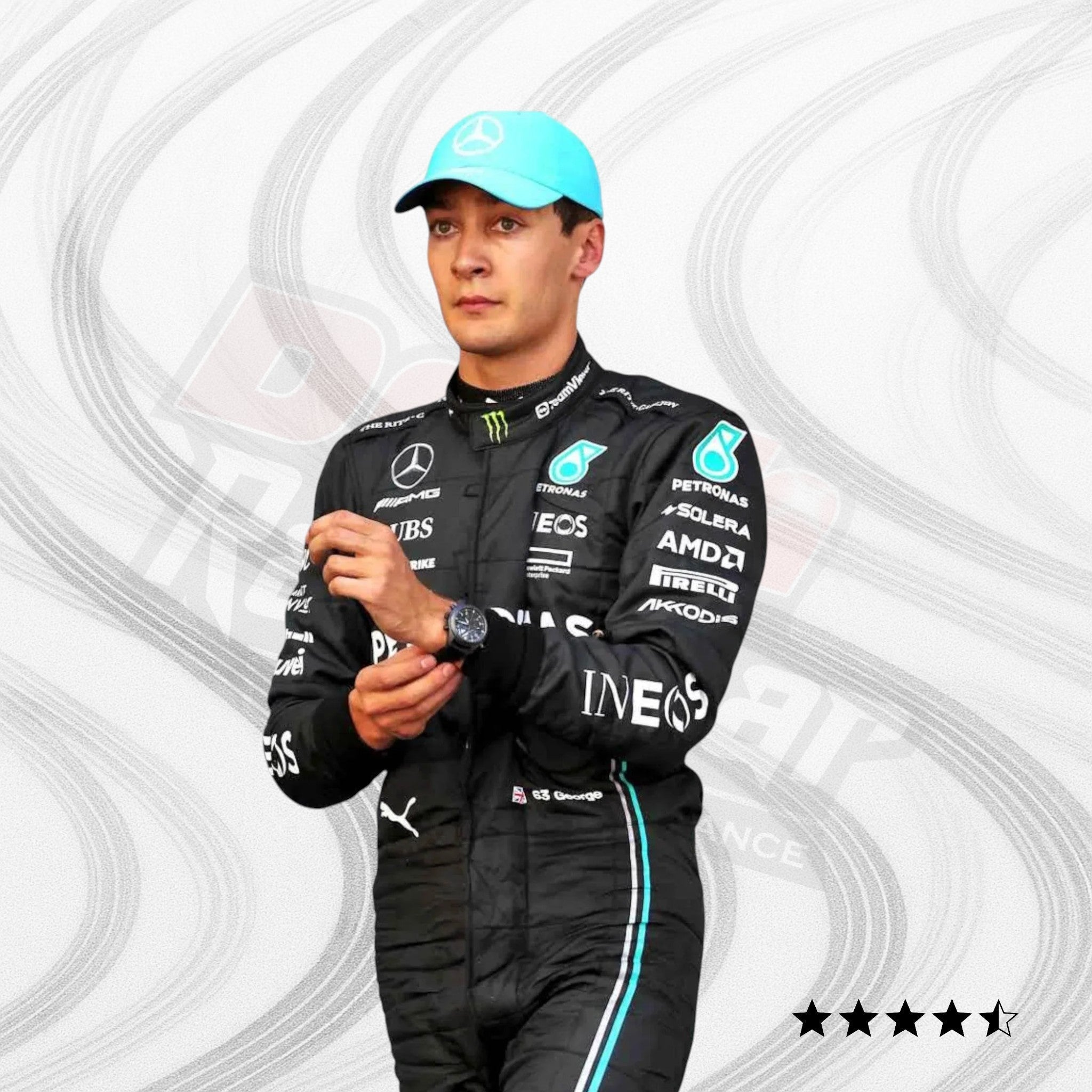 2023 George Russell Mercedes AMG F1 Race Suit KIDS