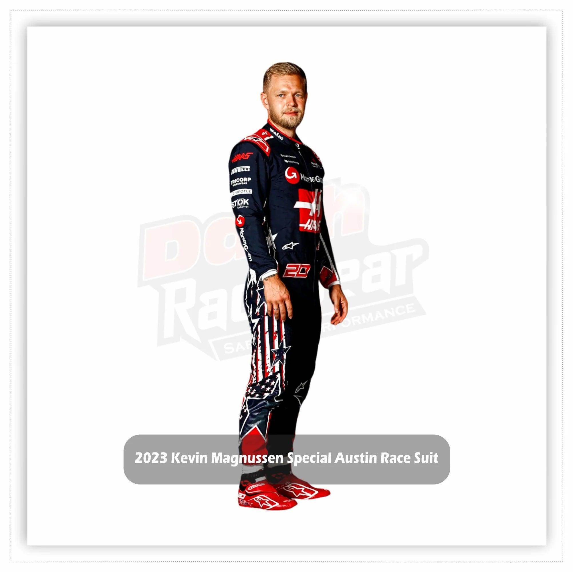 2023 Kevin Magnussen Special Austin Race Suit KIDS - US Grand Prix - Dash Racegear Store