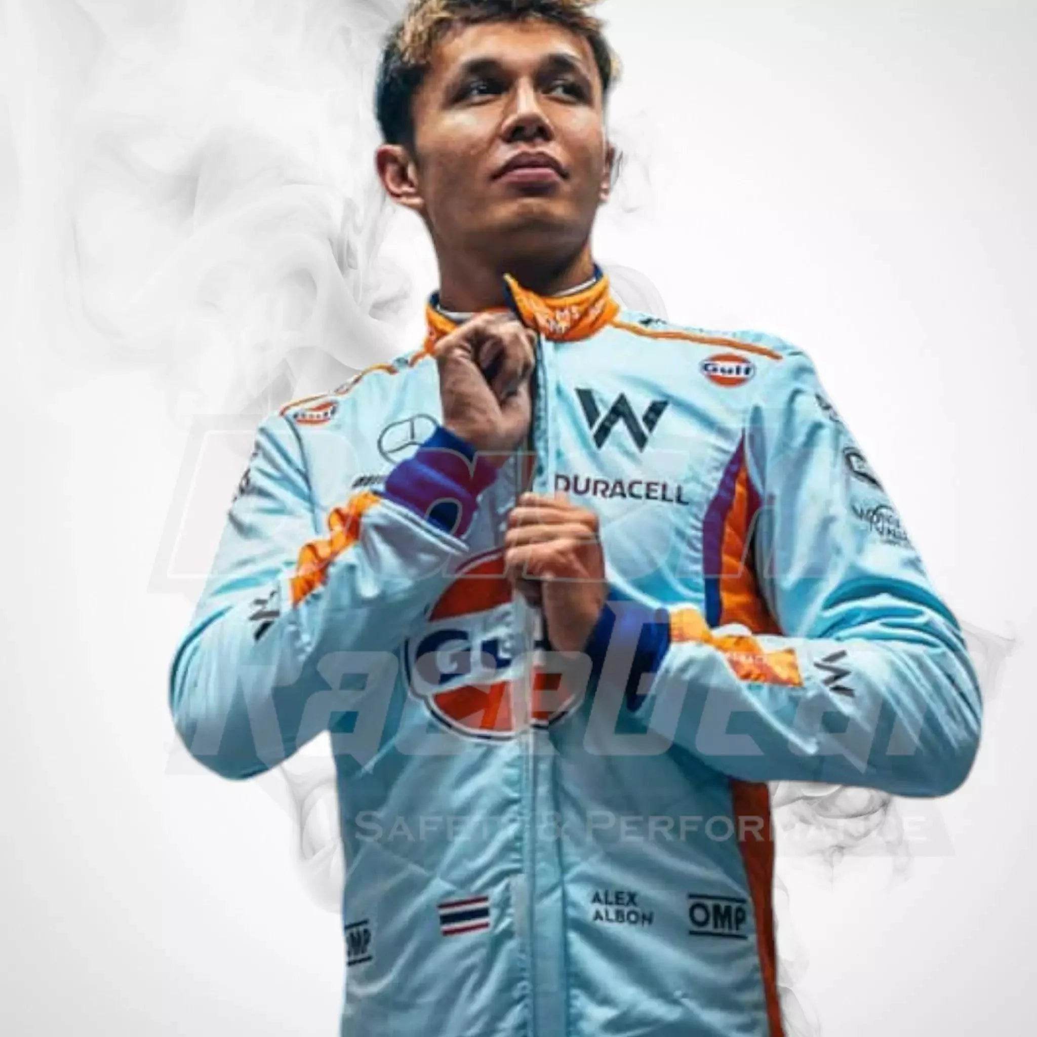 2023 New Alexander Albon Gulf F1 Race Suit Singapore GP - Dash Racegear Store