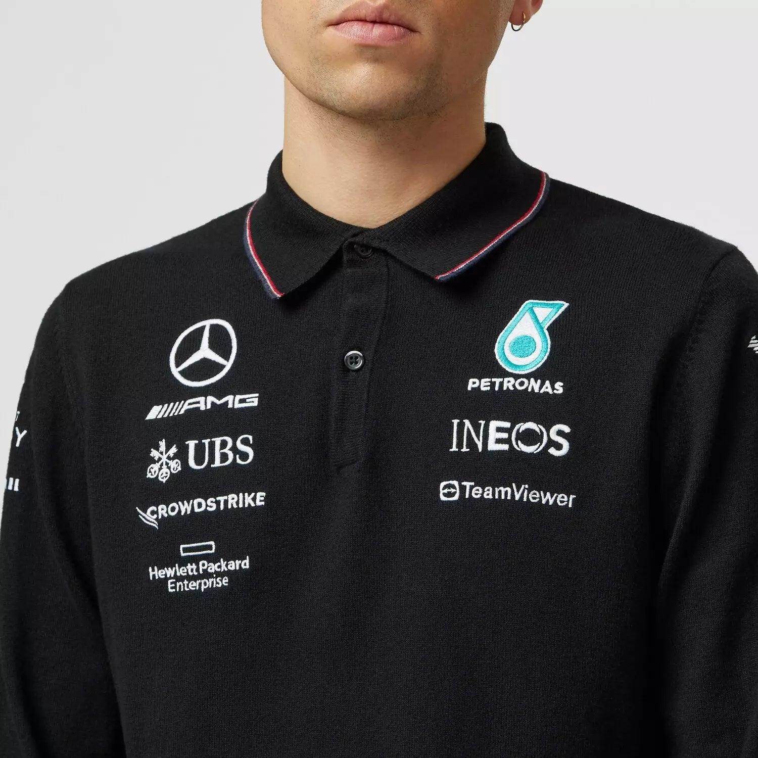 Mercedes-AMG Petronas 2023 Team Longsleeve Polo - Dash Racegear Store