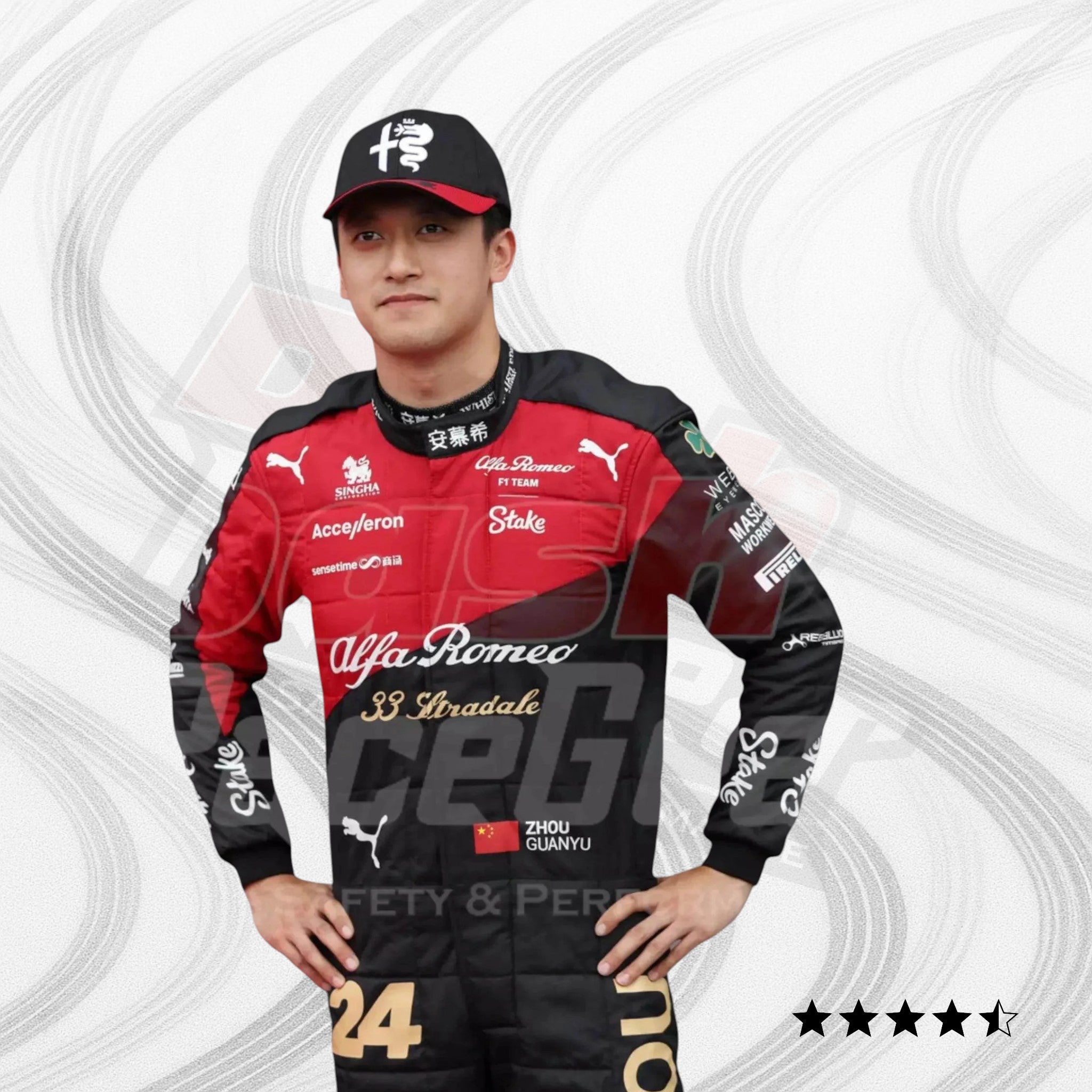 2023 Zhou Guanyu Alfa Romeo F1 Race Suit