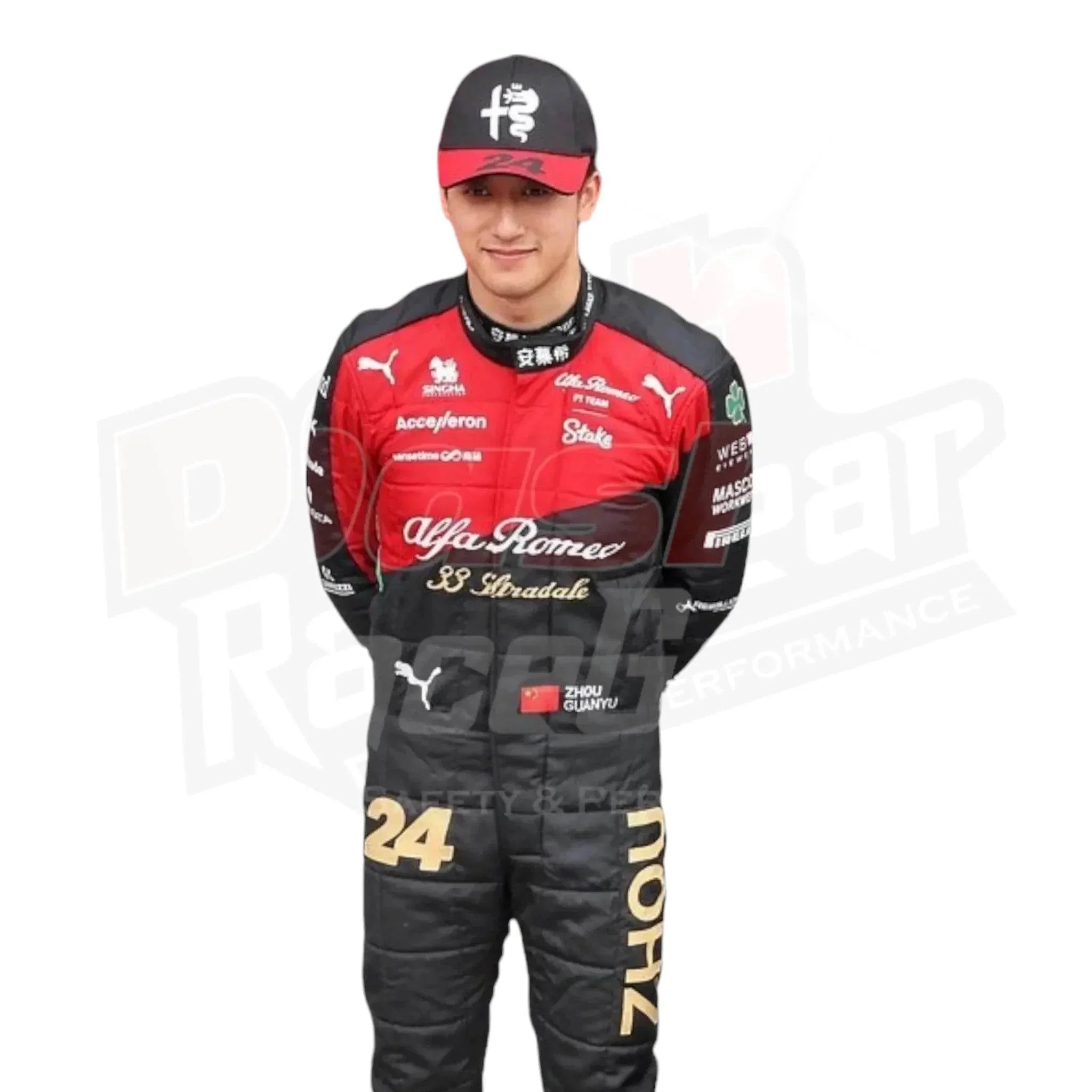 2023 Zhou Guanyu Alfa Romeo F1 Race Suit