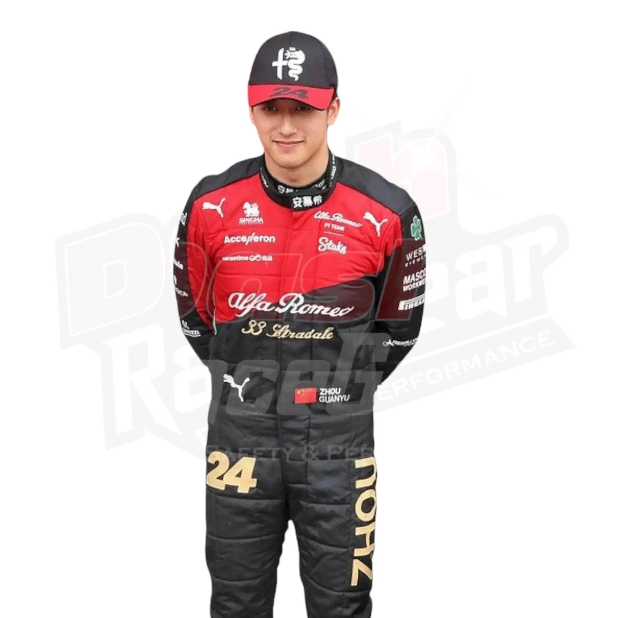 2023 Zhou Guanyu Alfa Romeo F1 Race Suit - Dash Racegear Store
