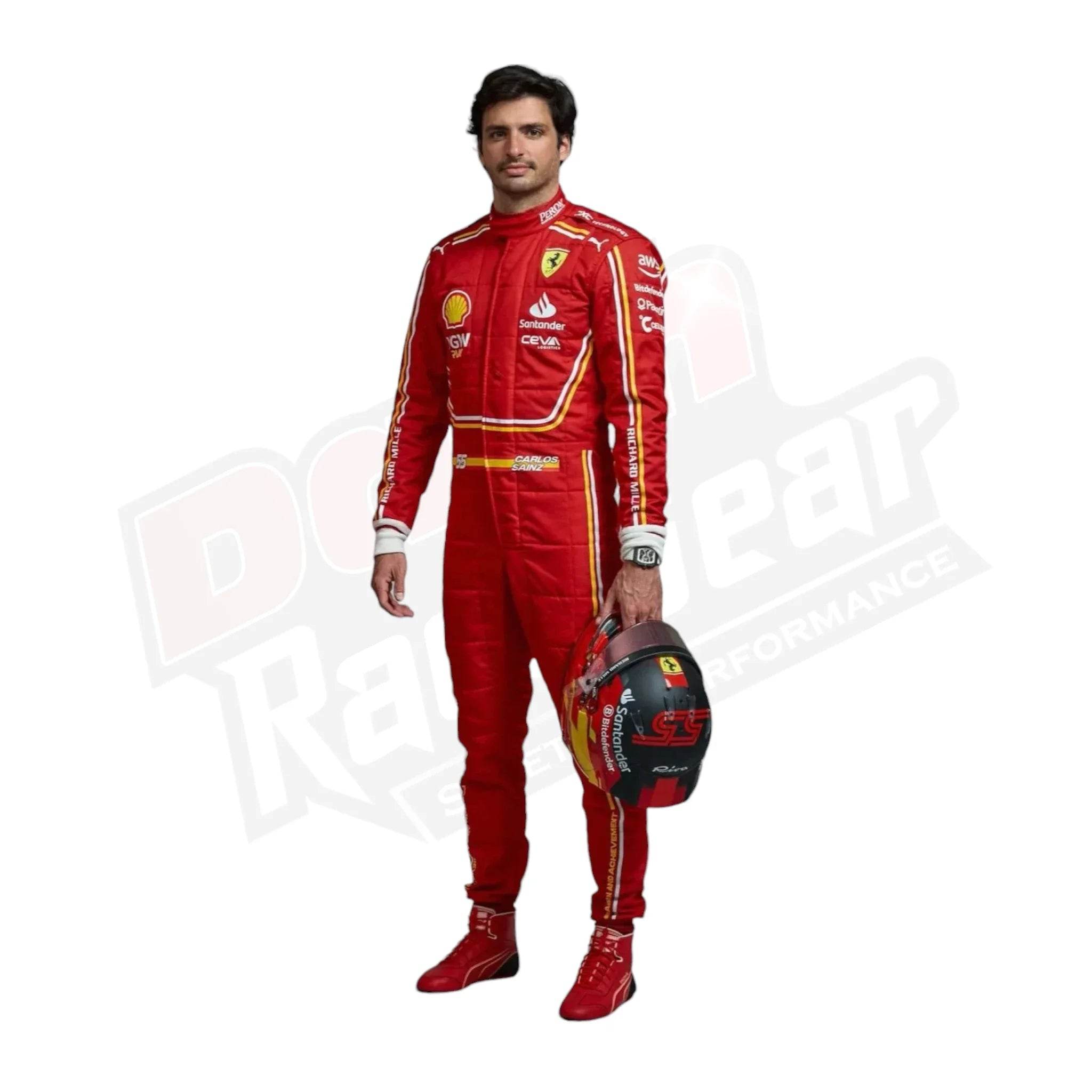 2024 Carlos Sainz Jr. Scuderia Ferrari Race suit New - Dash Racegear Store