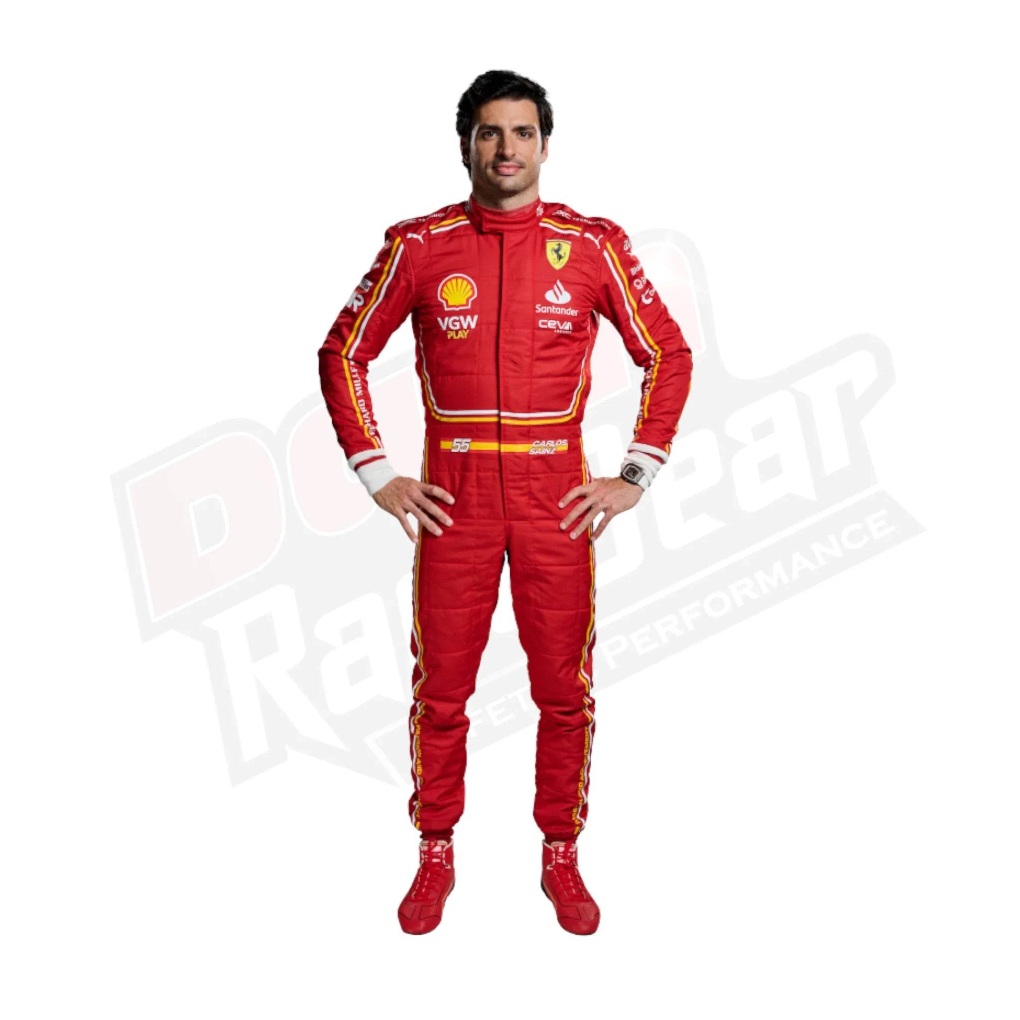 2024 Carlos Sainz Jr. Scuderia Ferrari Race suit New - Dash Racegear Store