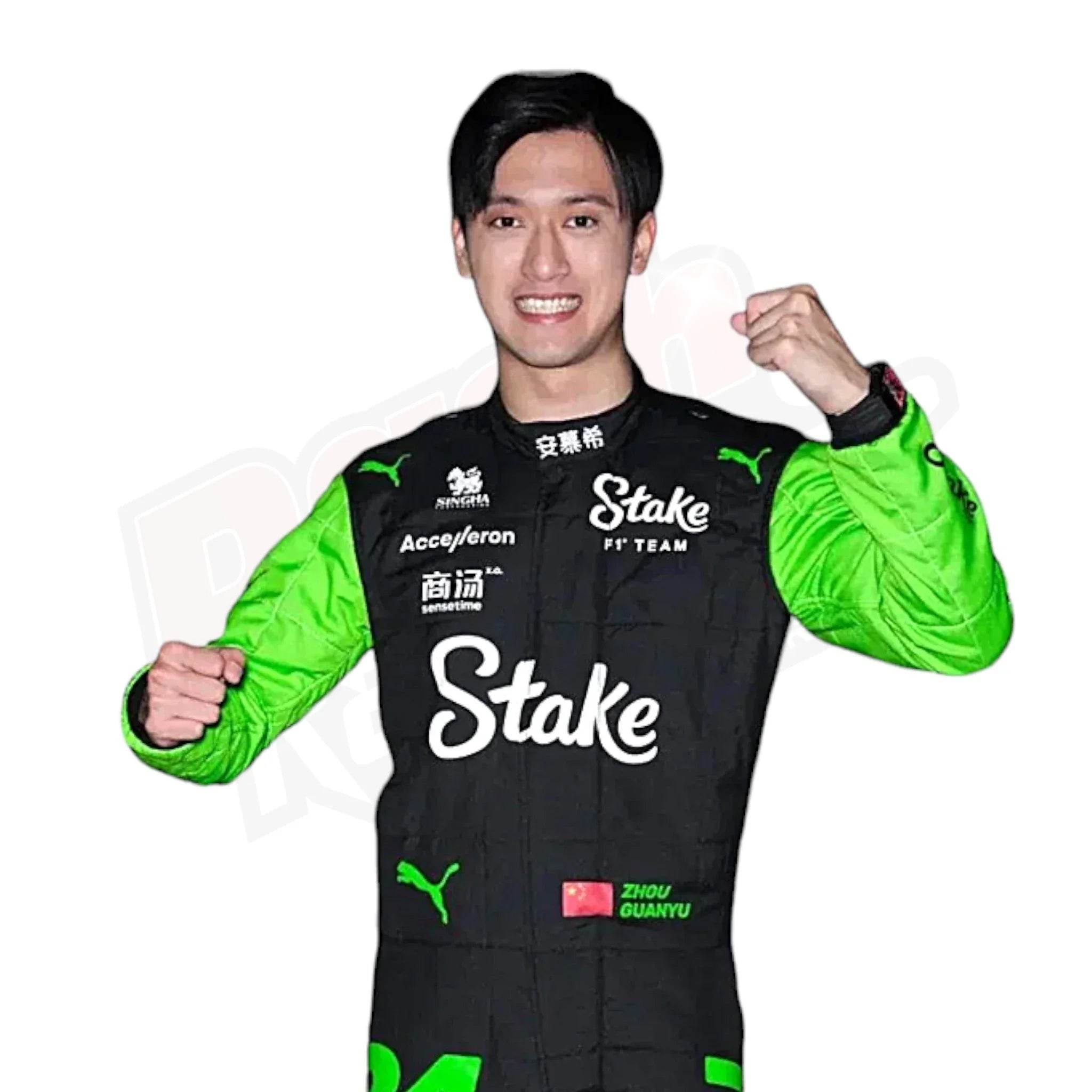 2024 Valtteri Bottas Zhou Guanyu Kick Sauber F1 Team Stake Race Suit - Dash Racegear Store