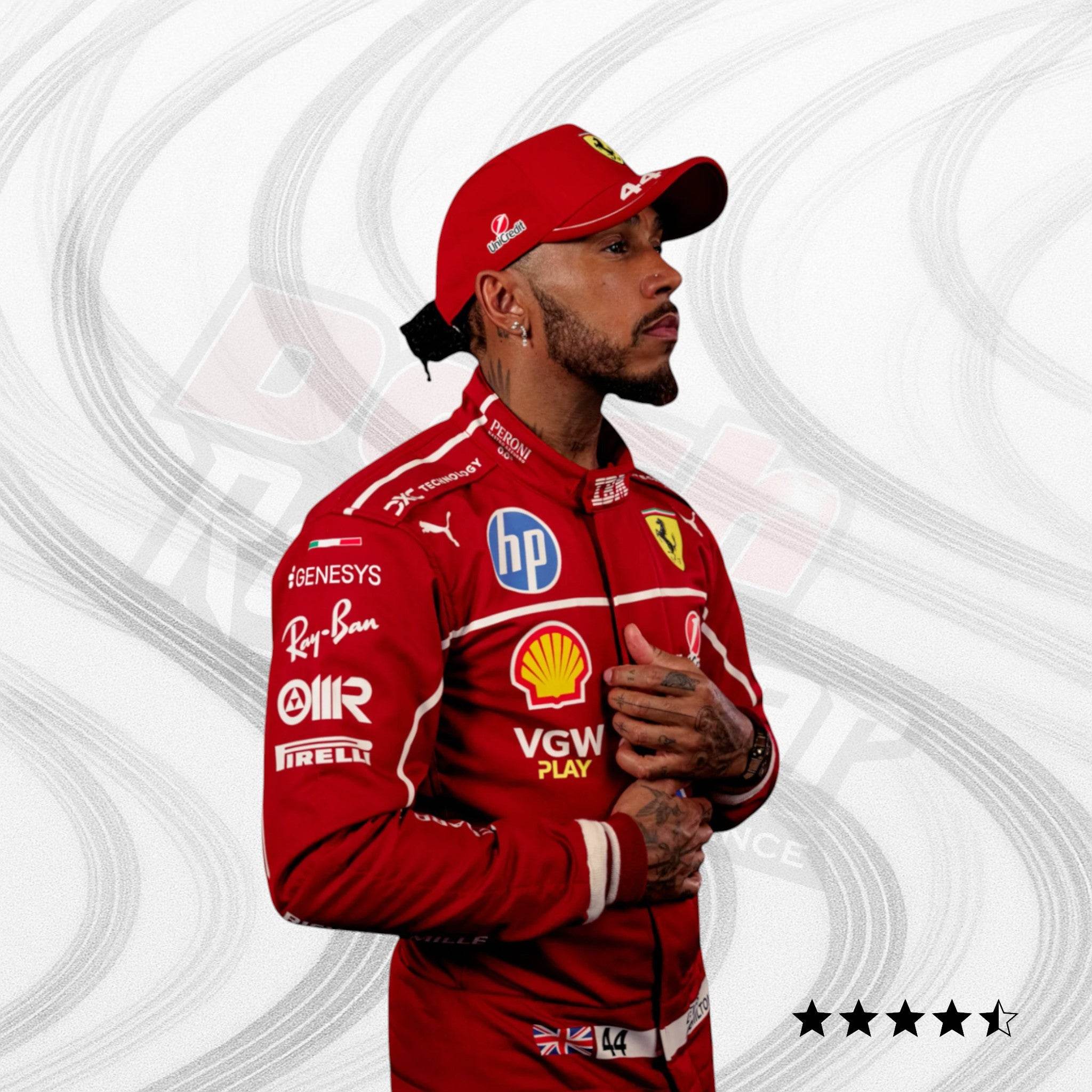 2025 Lewis Hamilton HP Race Suit Ferrari F1 – Limited Edition - Dash Racegear