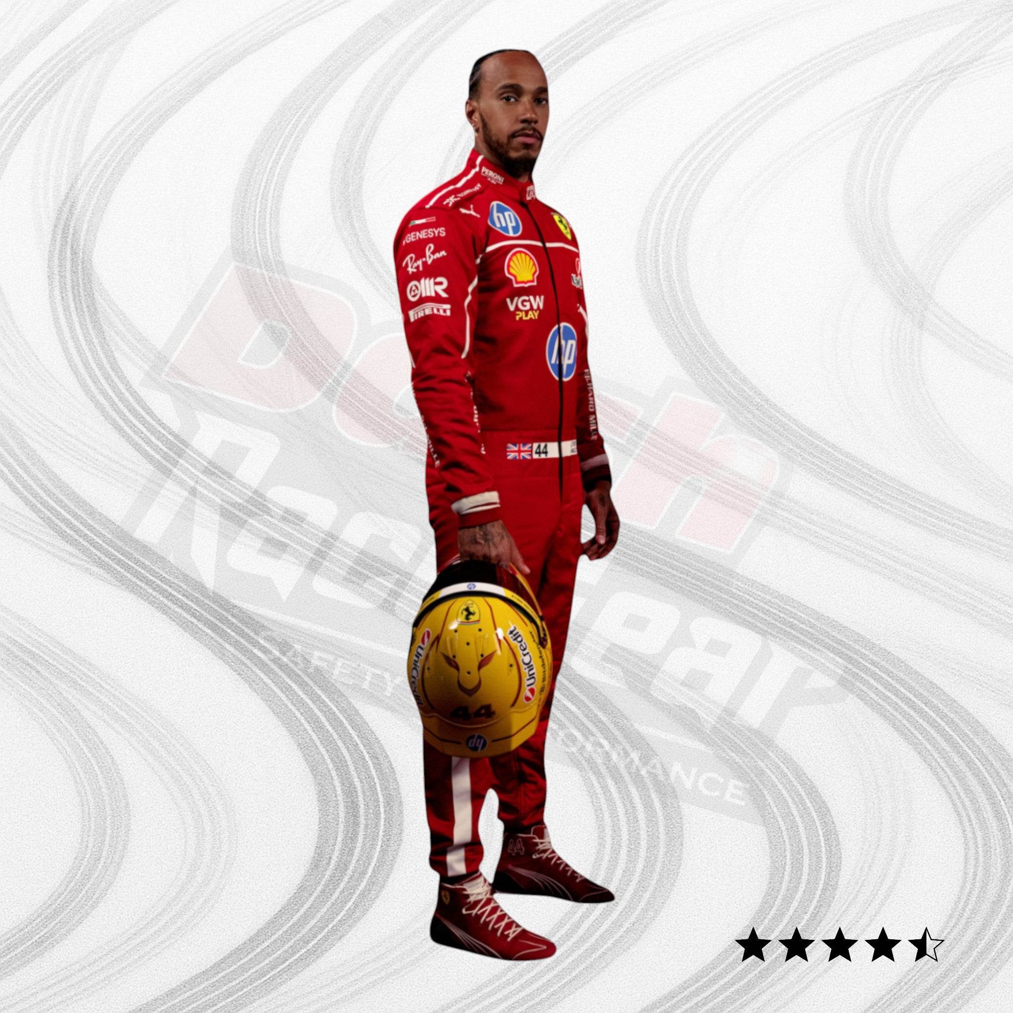 2025 Lewis Hamilton HP Race Suit Ferrari F1 – Limited Edition - Dash Racegear