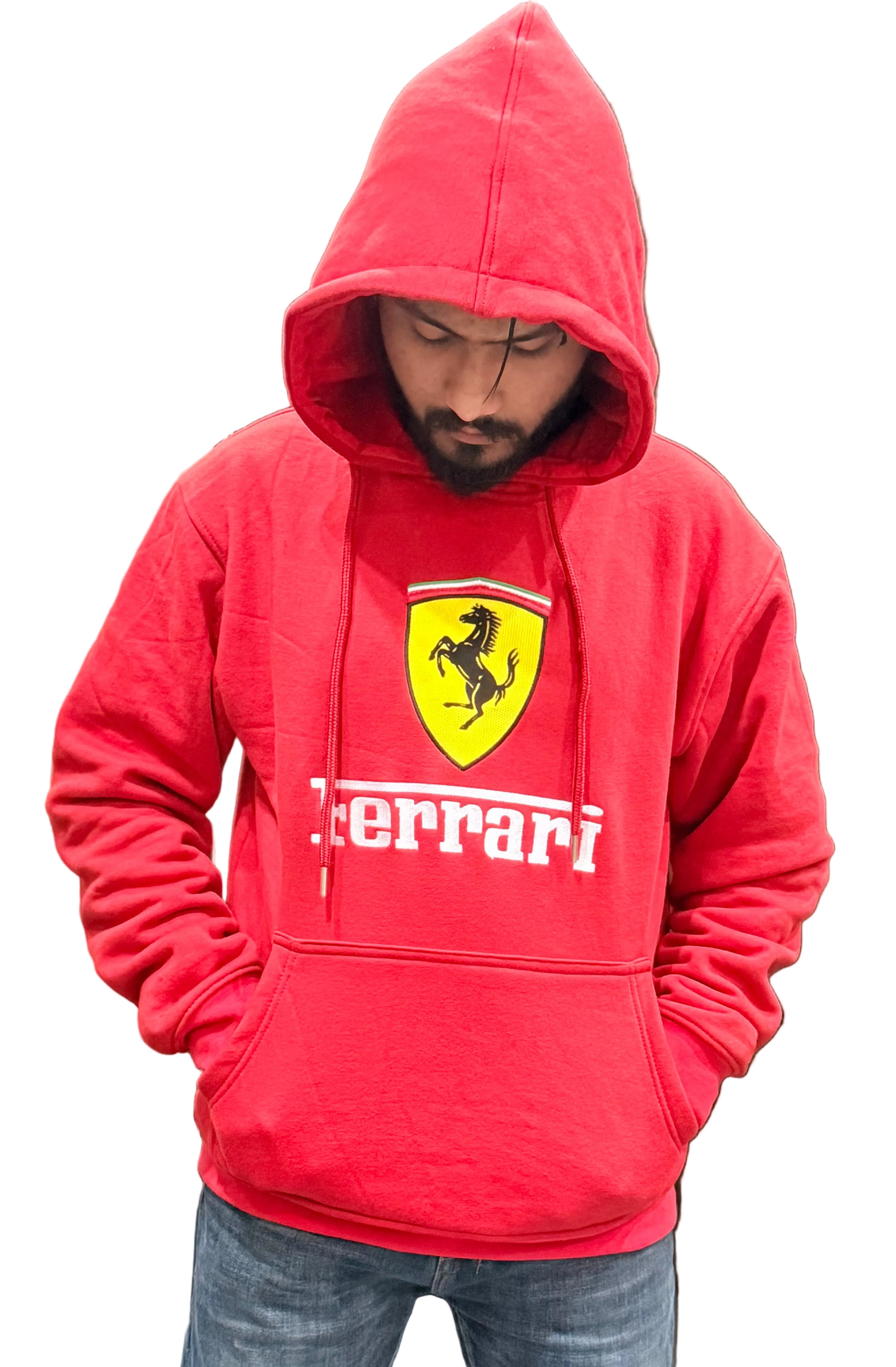 Ferrari Red 480 GSM Cotton Hoodie – Limited Edition