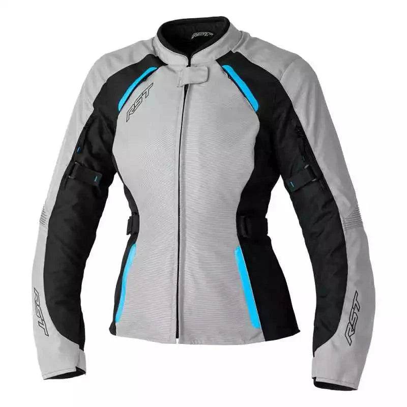AVA CE LADIES TEXTILE JACKET SILVER BLACK BLUE
