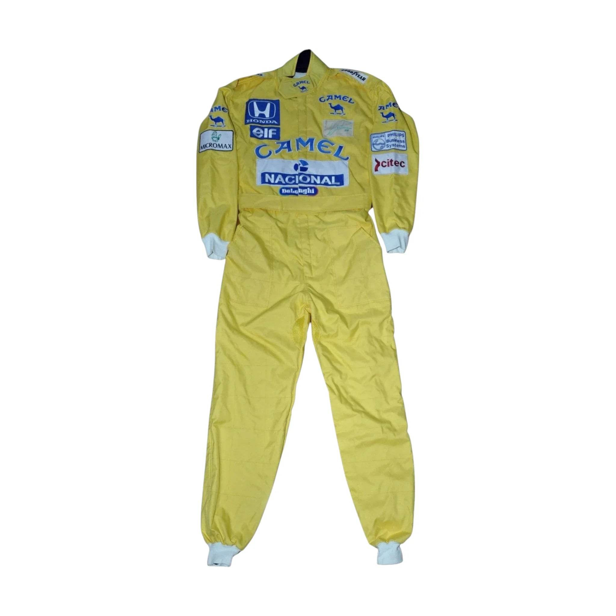 AYRTON SENNA SIGNED LOTUS 1987 F1 REPLICA Race SUIT - Dash Racegear Store