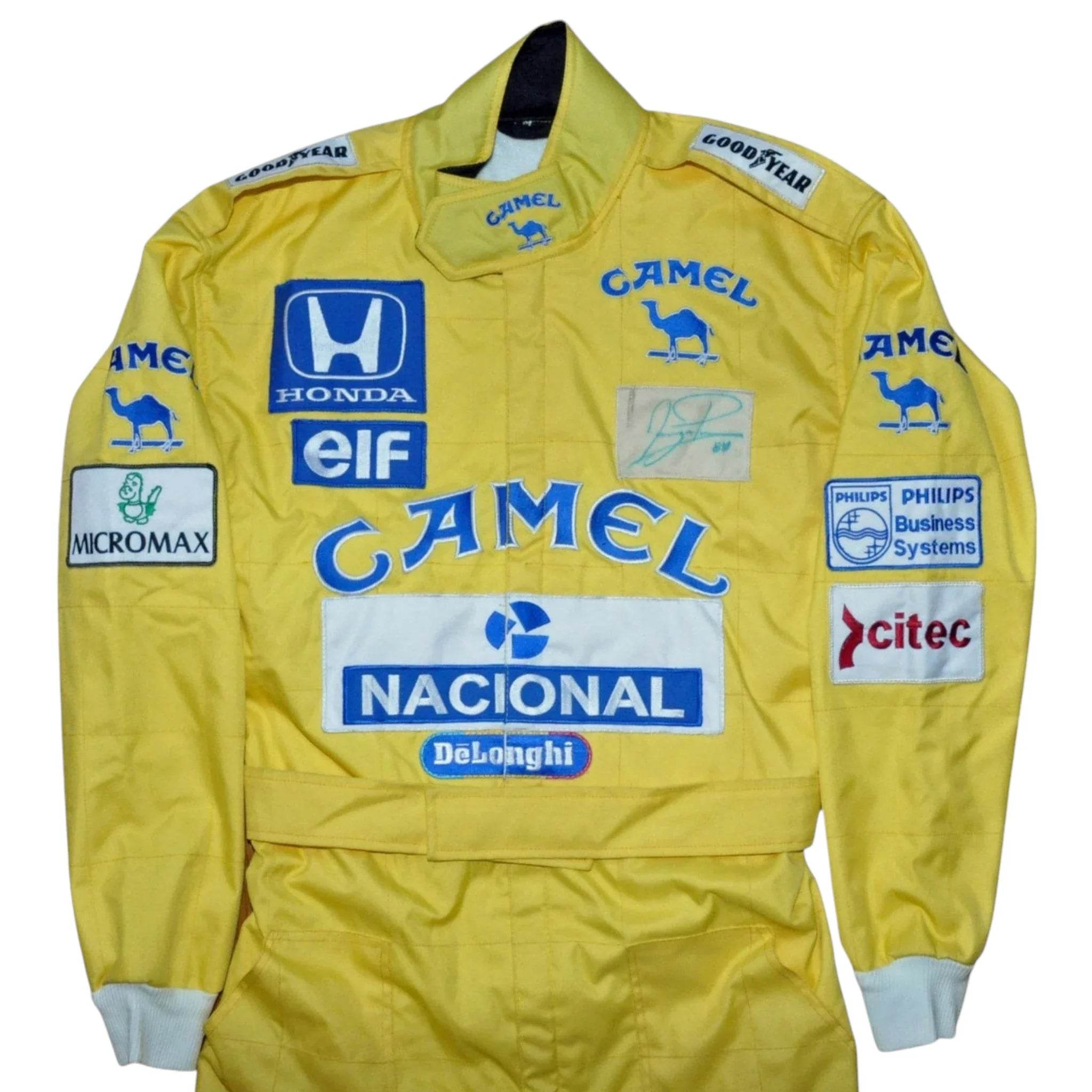 AYRTON SENNA SIGNED LOTUS 1987 F1 REPLICA Race SUIT - Dash Racegear Store