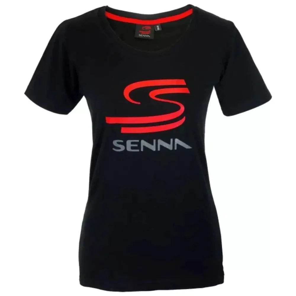 Ayrton Senna Ladies T-Shirt Senna Black - Dash Racegear Store