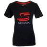 Ayrton Senna Ladies T-Shirt Senna Black - Dash Racegear Store