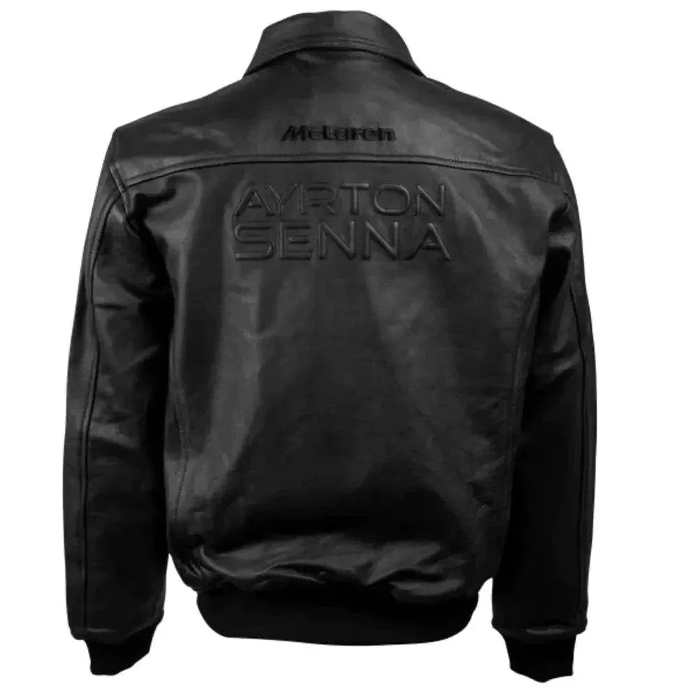 Ayrton Senna McLaren Leather Jacket Three Times World Champion