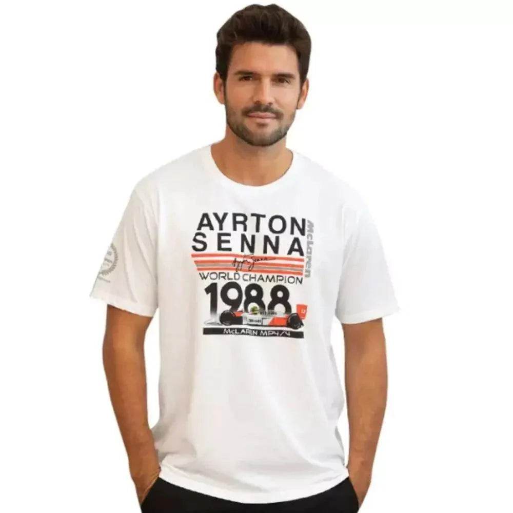 Ayrton Senna T-Shirt World Champion 1988 McLaren - Dash Racegear Store