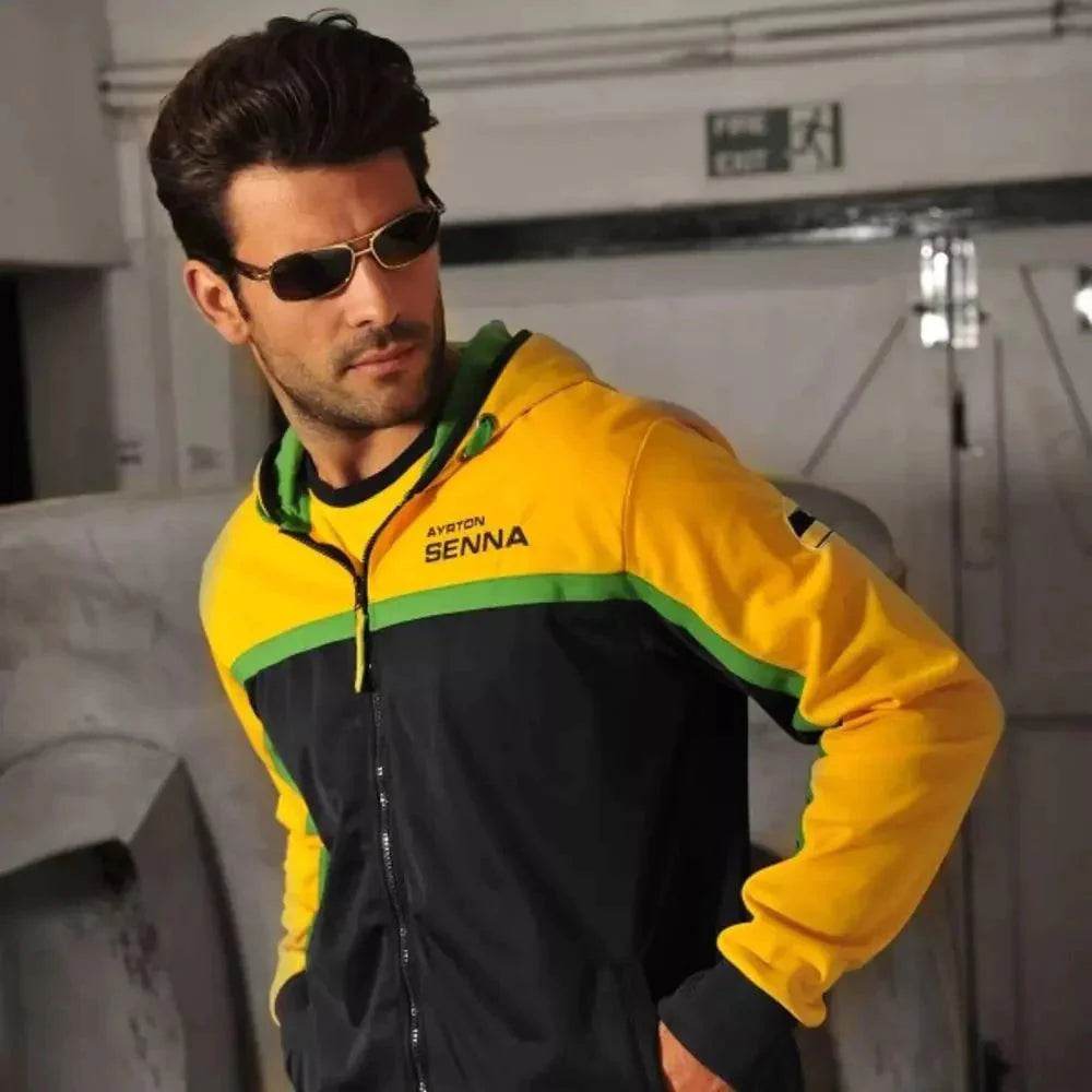 Ayrton Senna Zip Hoodie Helmet - Dash Racegear Store