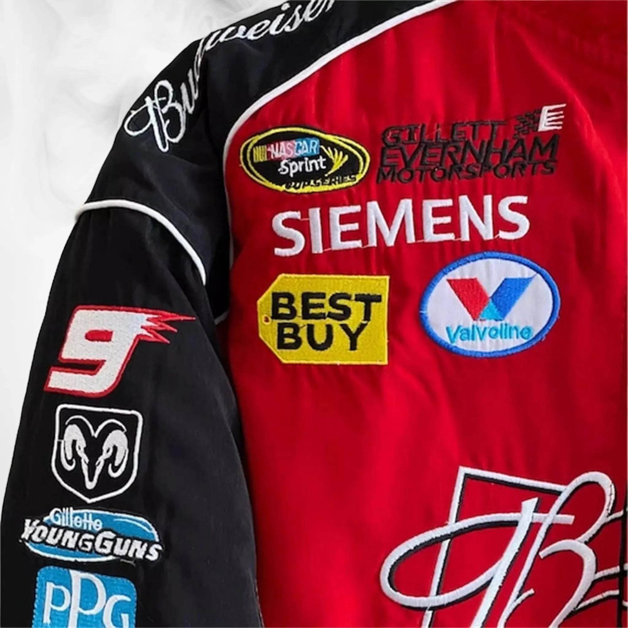 Budweiser Black F1 Retro Racing Jacket - Dash Racegear Store