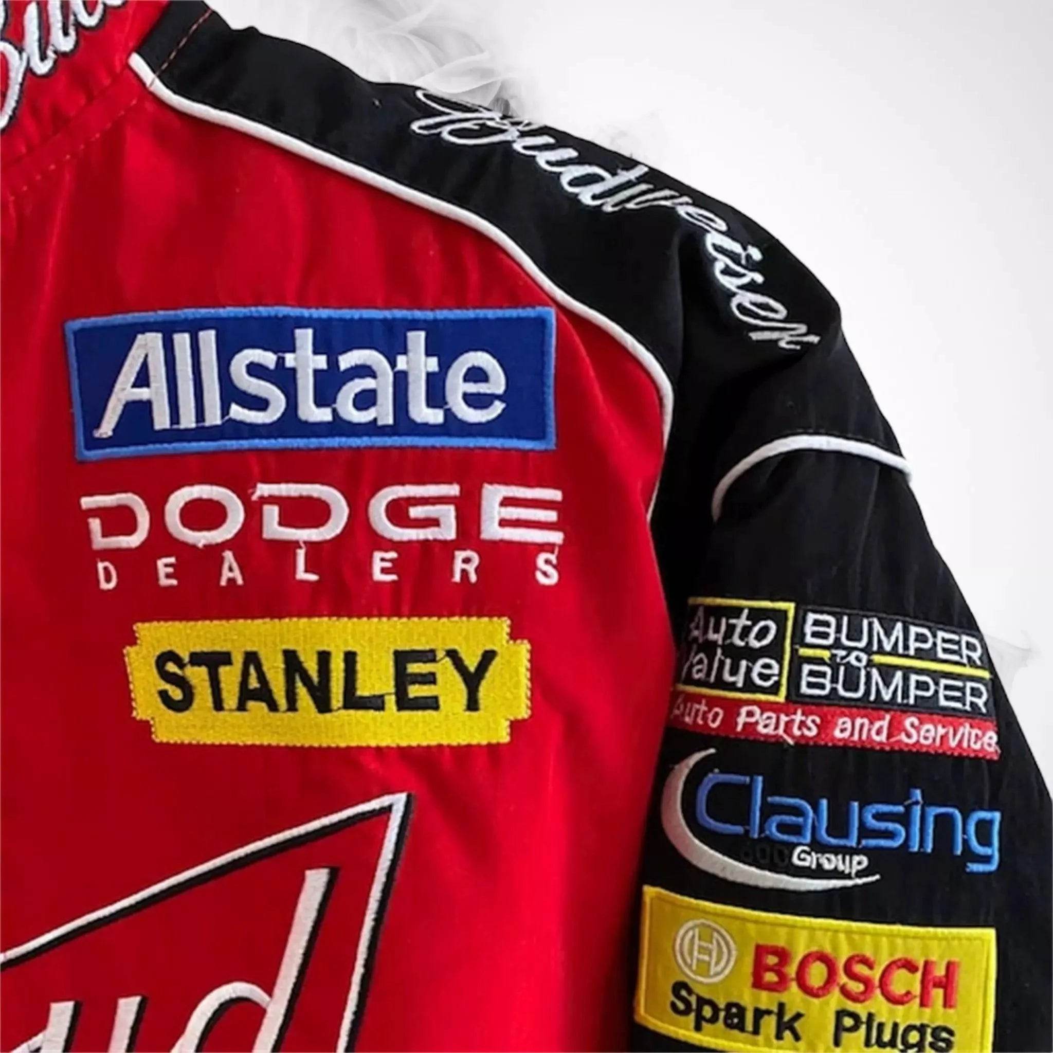 Budweiser Black F1 Retro Racing Jacket - Dash Racegear Store