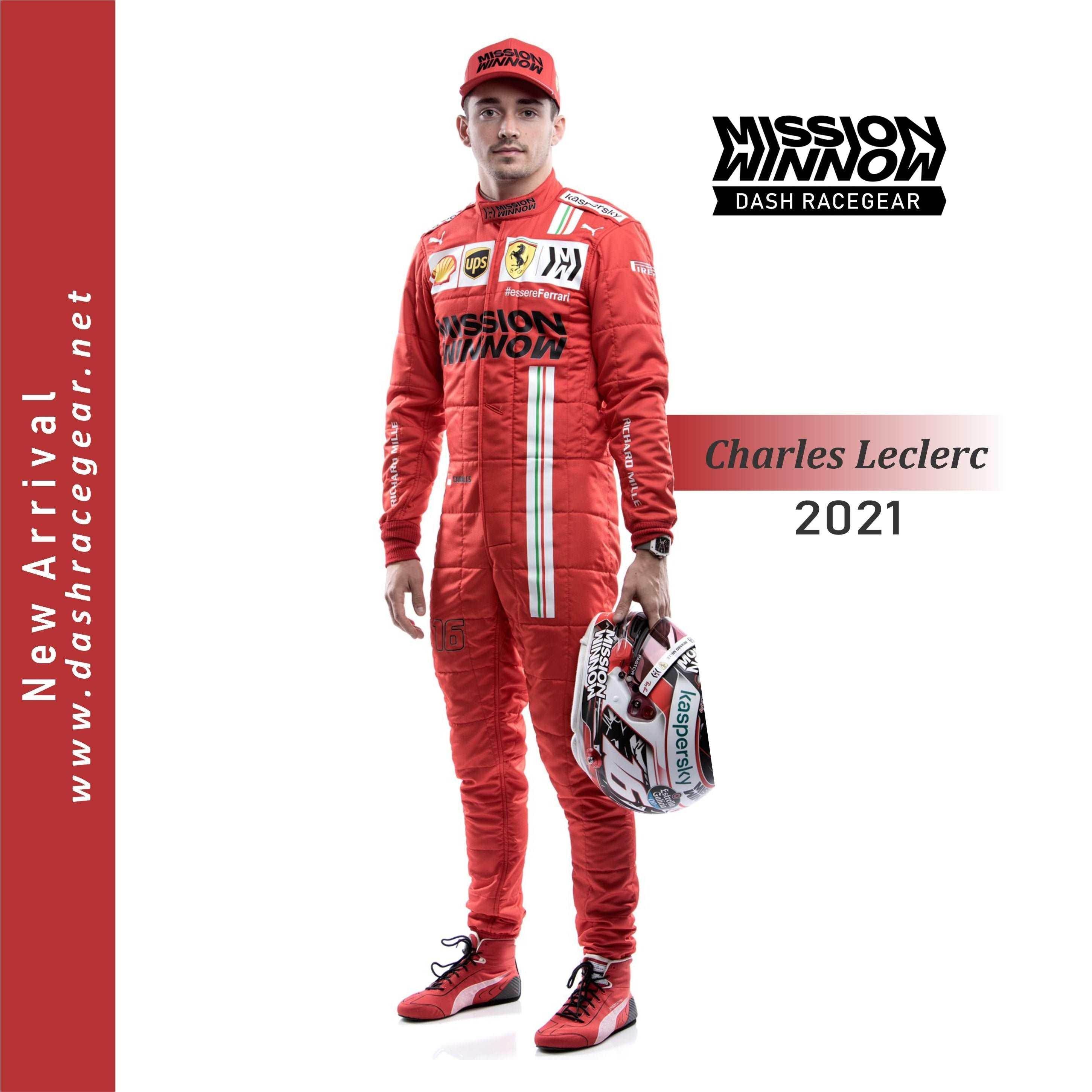 Charles Leclerc 2021 Ferrari F1 Race Suit - Dash Racegear Store