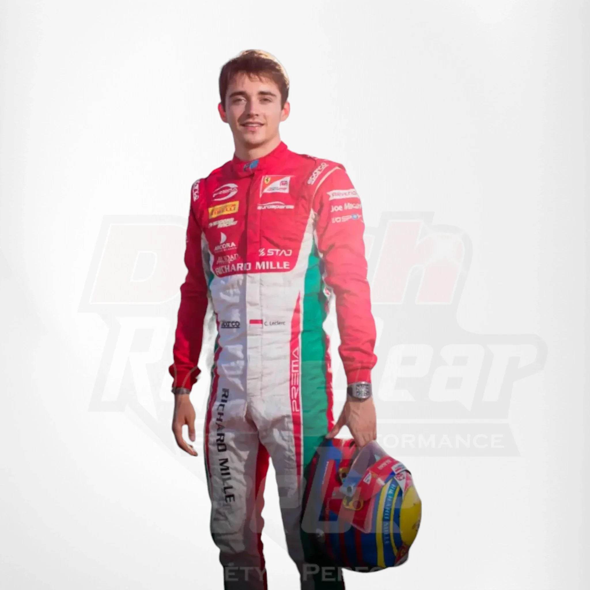 Charles Leclerc 2017 Formula 2 Race Suit Prema Powert eam - Dash Racegear Store