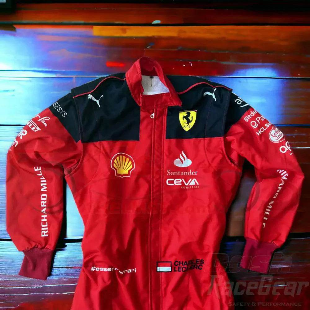 2023 Charles Leclerc Ferrari F1 Embroidered Racing Suit - Dash Racegear Store