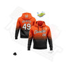 Custom Stitched Orange, White & Black Fade Sports Hoodie - Dash Racegear Store