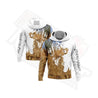Custom Stitched White & Black 3D Dog Hunting Sports Hoodie - Dash Racegear Store