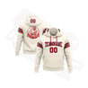 Custom Stitched Cream, Red & Navy Football Pullover Hoodie - Dash Racegear Store