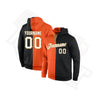 Custom Stitched Orange, White & Black Split Sports Hoodie - Dash Racegear Store