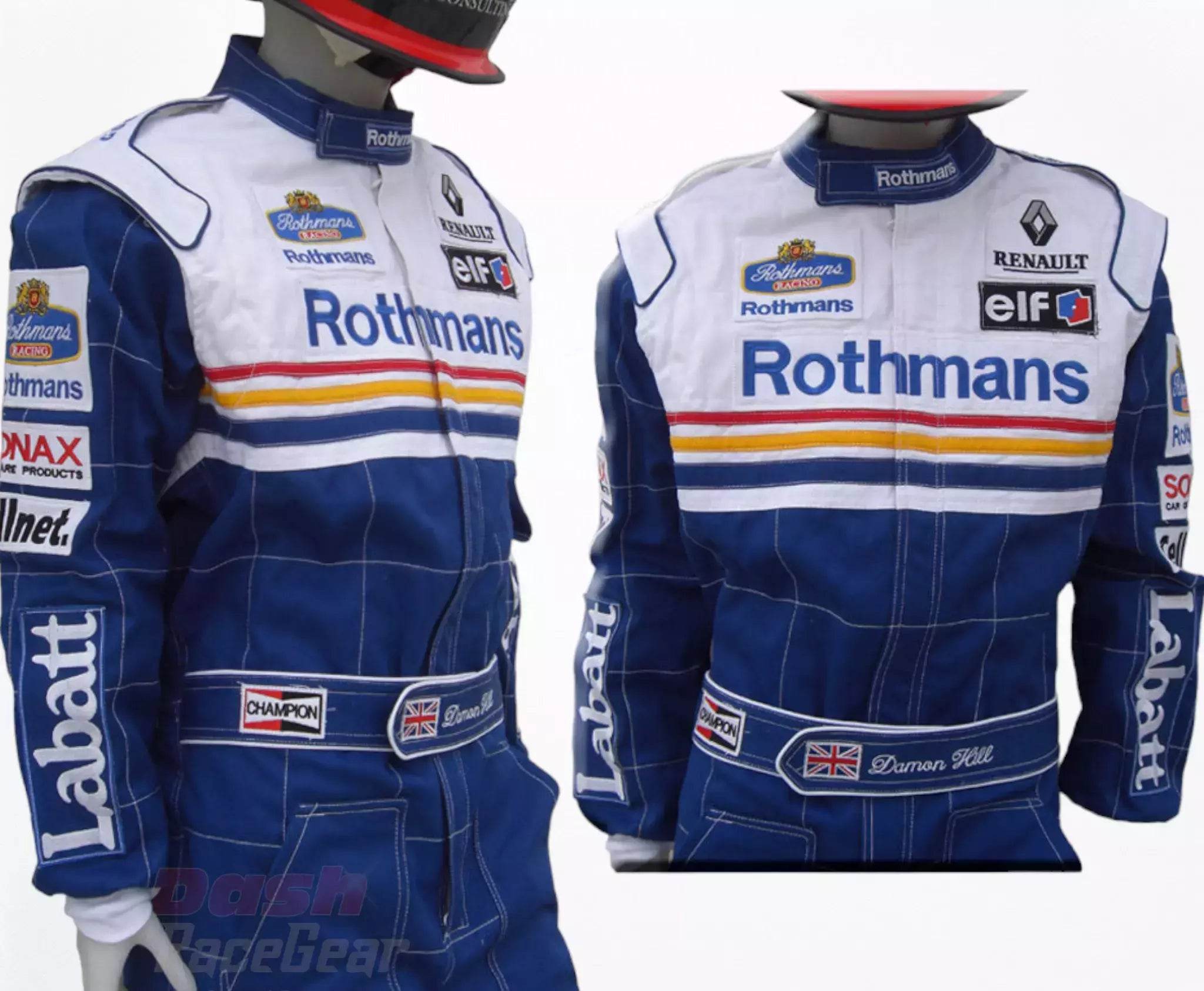 Damon Hill 1997 Williams F1 Embroidered Racing Suit - Dash Racegear Store