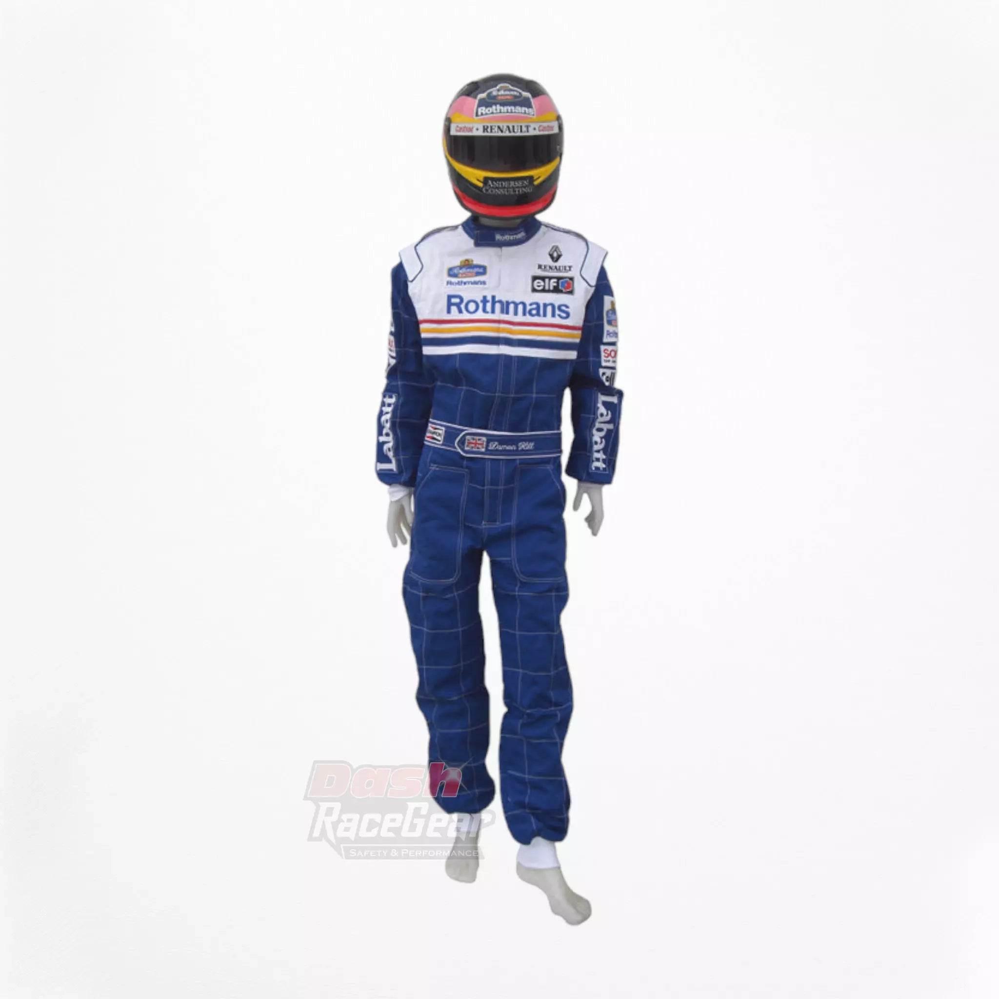 Damon Hill 1997 Williams F1 Embroidered Racing Suit - Dash Racegear Store