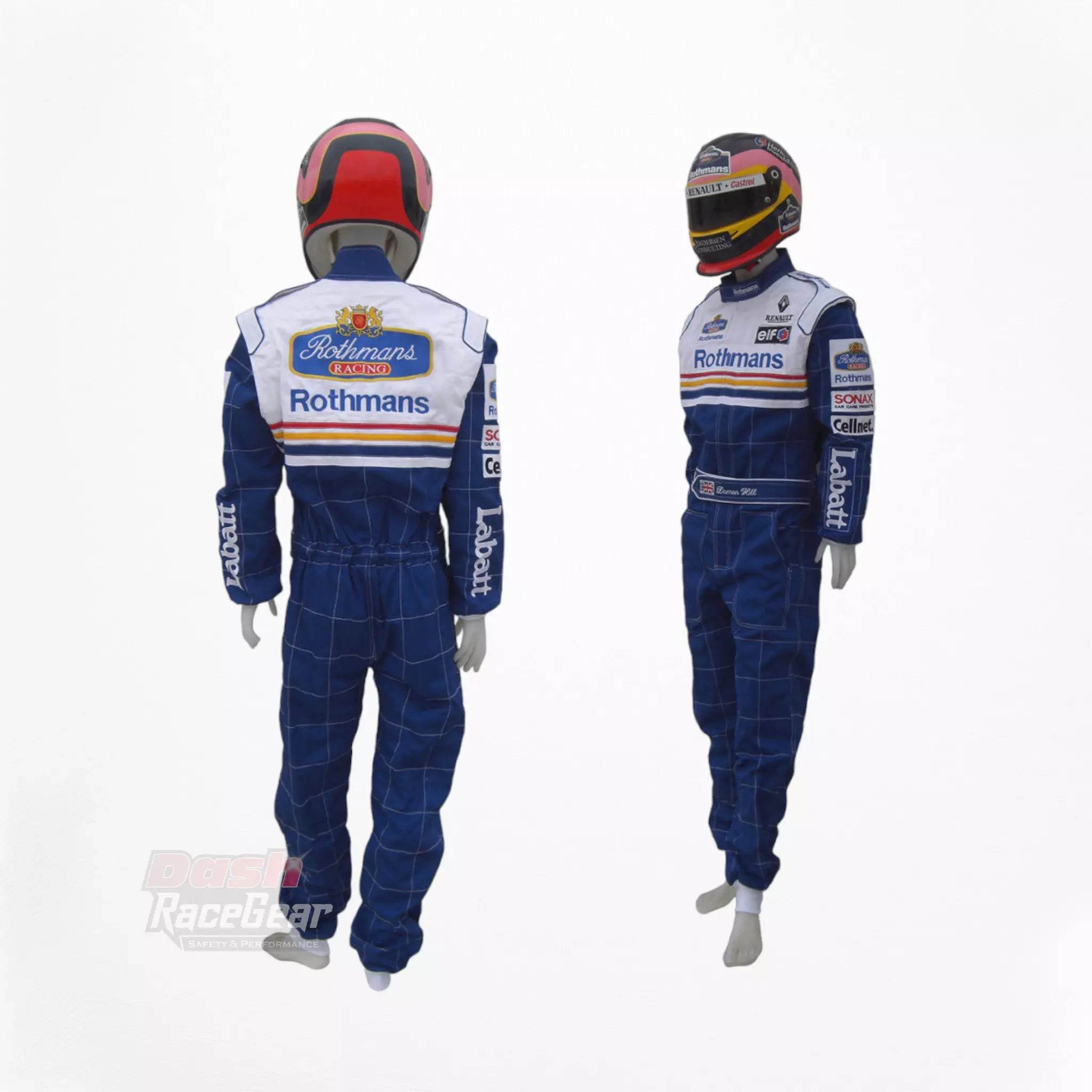 Damon Hill 1997 Williams F1 Embroidered Racing Suit - Dash Racegear Store
