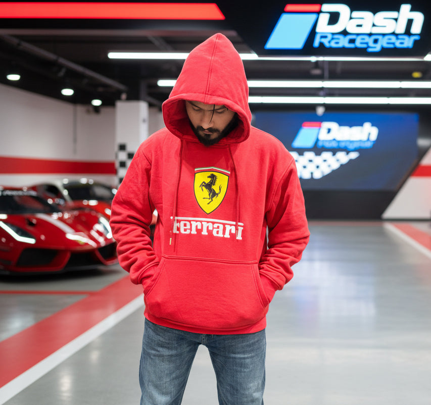 Ferrari Red 480 GSM Cotton Hoodie – Limited Edition