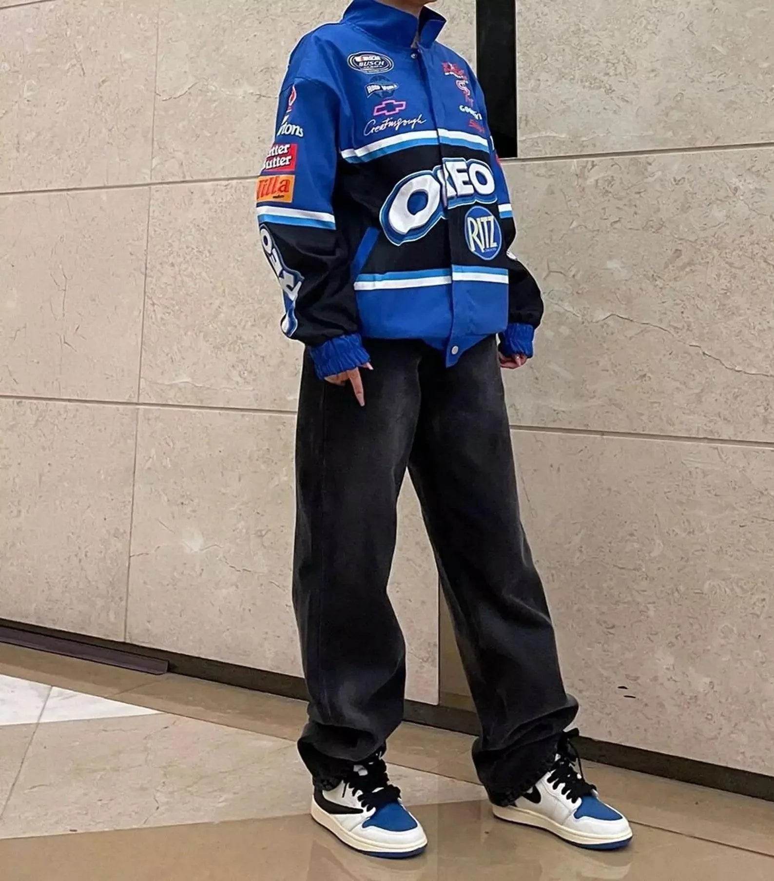 F1 Biker Racing Streetwear Embroidered Bomber Jacket - Dash Racegear Store