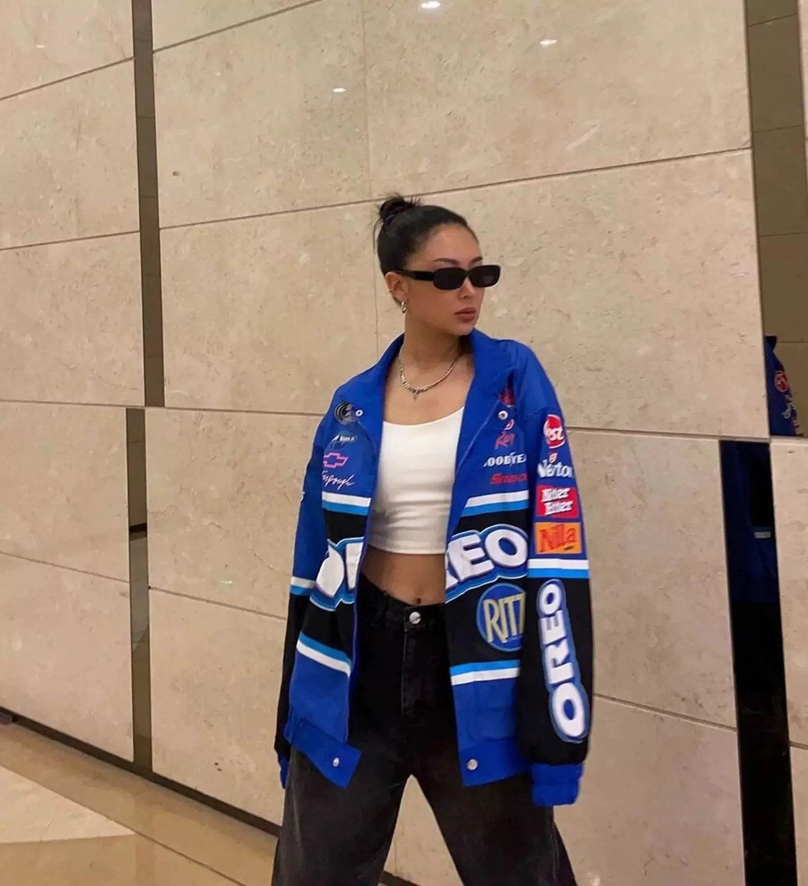 F1 Biker Racing Streetwear Embroidered Bomber Jacket - Dash Racegear Store