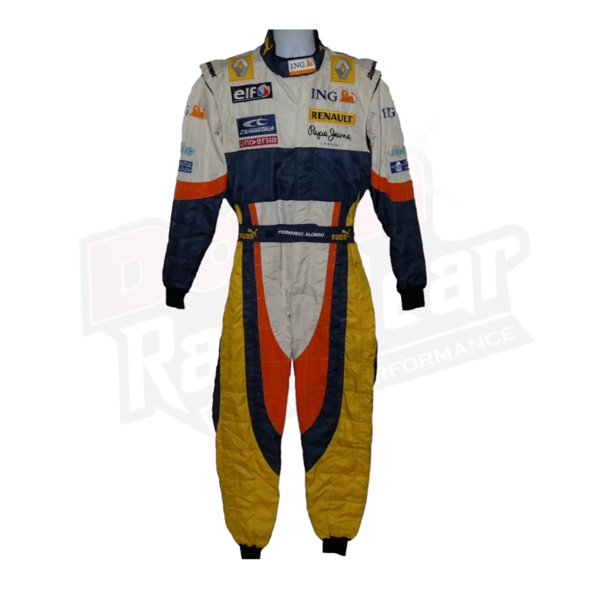 Fernando Alonso 2008 Renault F1 race suit - Dash Racegear Store