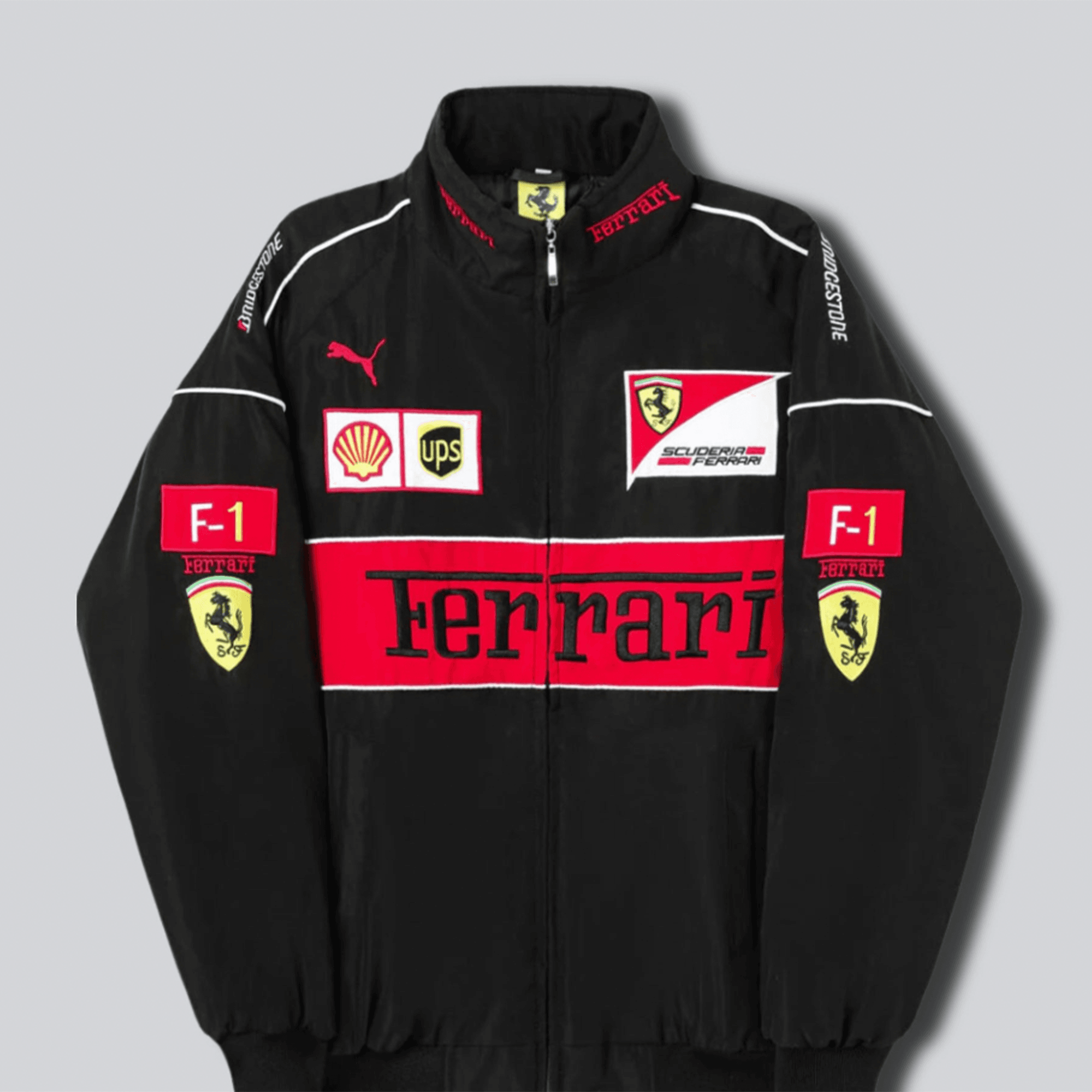 Ferrari F1 Vintage black Jacket - Dash Racegear Store