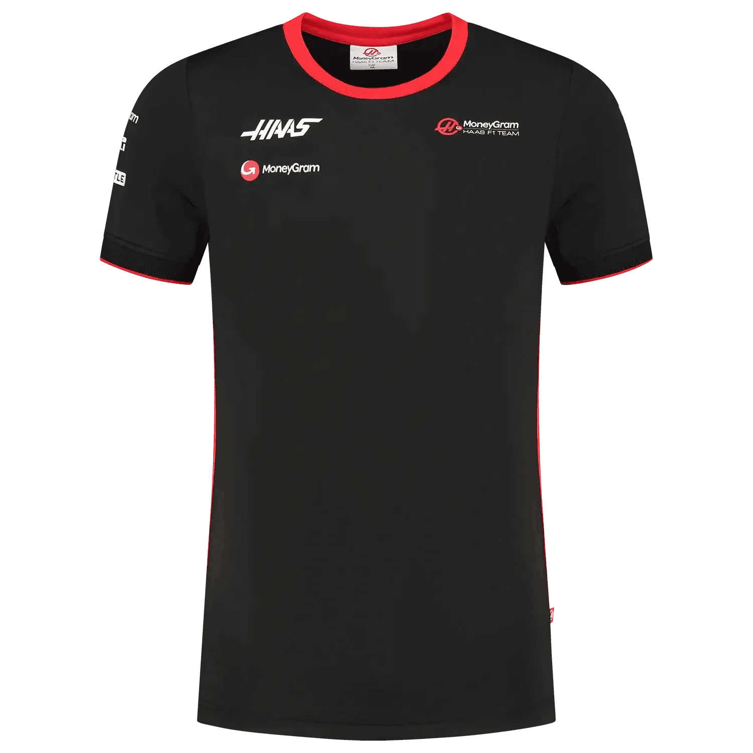 Fitted T-shirt Haas F1 Team Black Red Men's