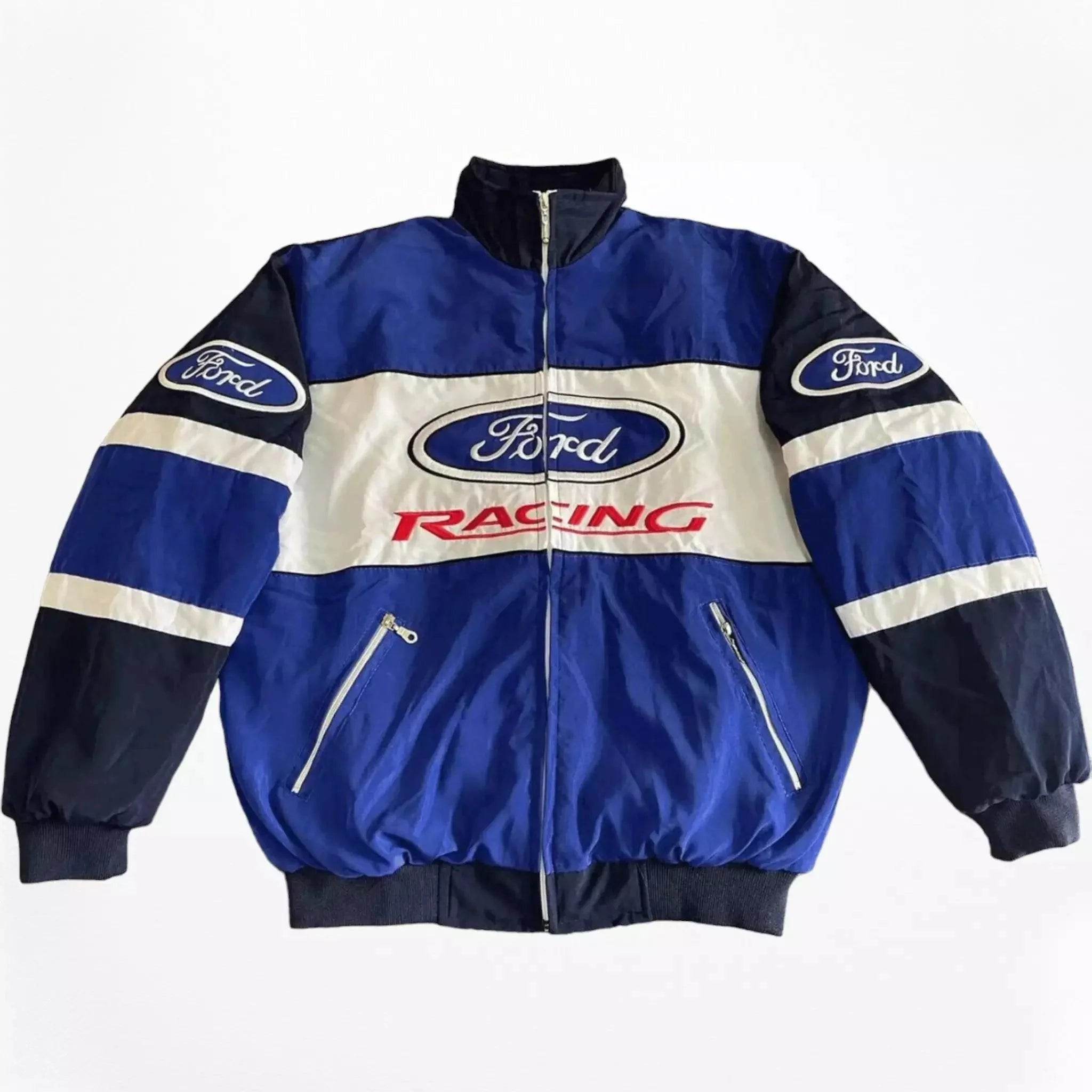 Vintage Ford F1 Racing Embroidered Bomber Jacket - Dash Racegear Store