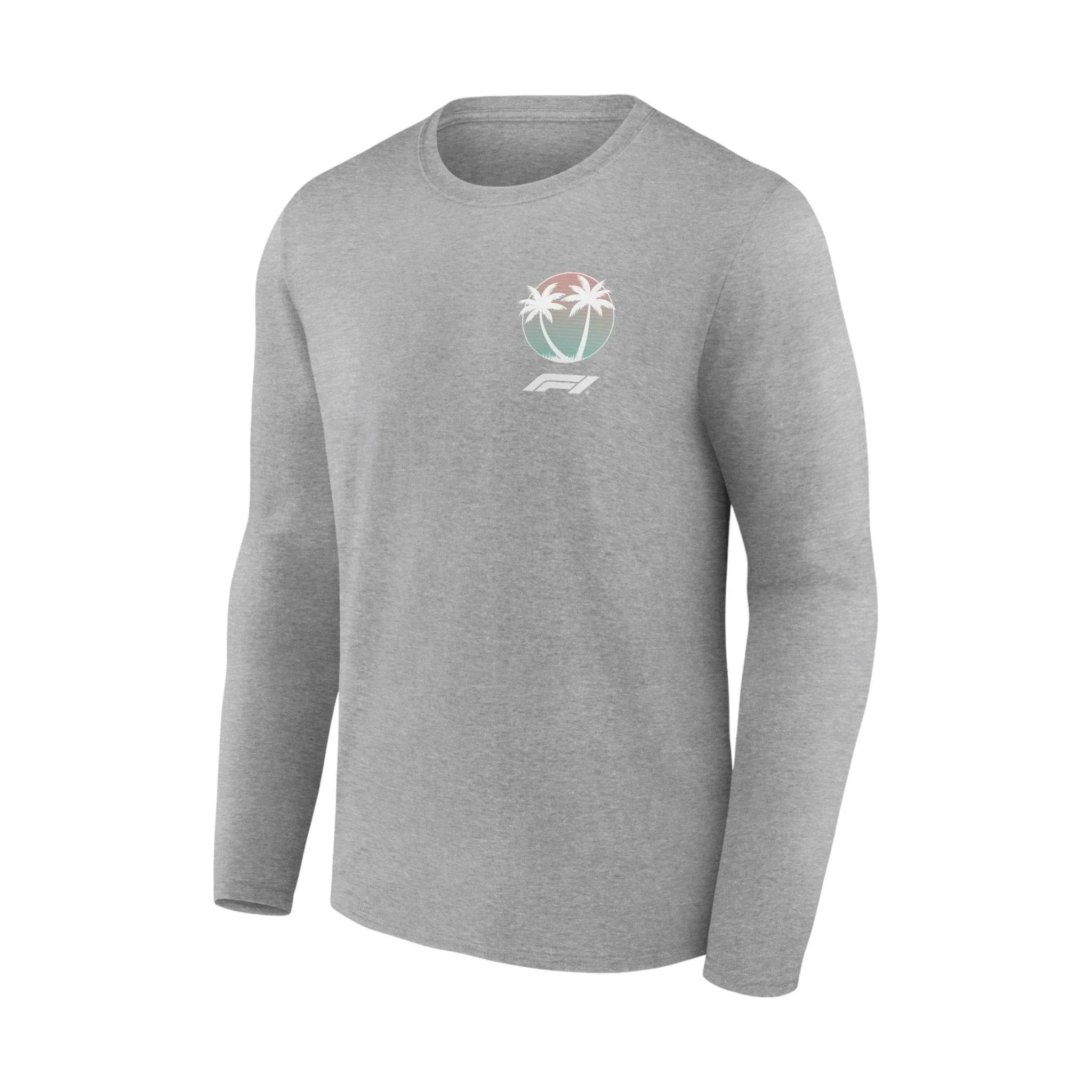 Formula 1 Beach Club Graphic Long Sleeve T-Shirt Sport Gray - Dash Racegear Store