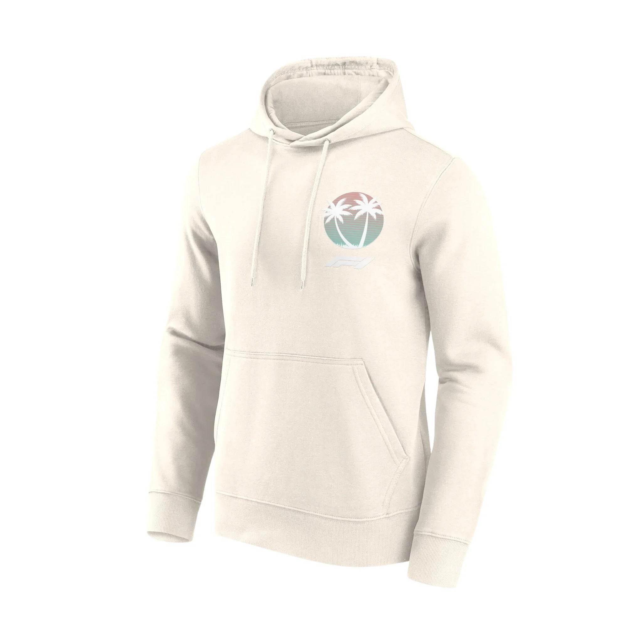 Formula 1 Beach Club Printed Graphic Hoodie Off White - Dash Racegear Store