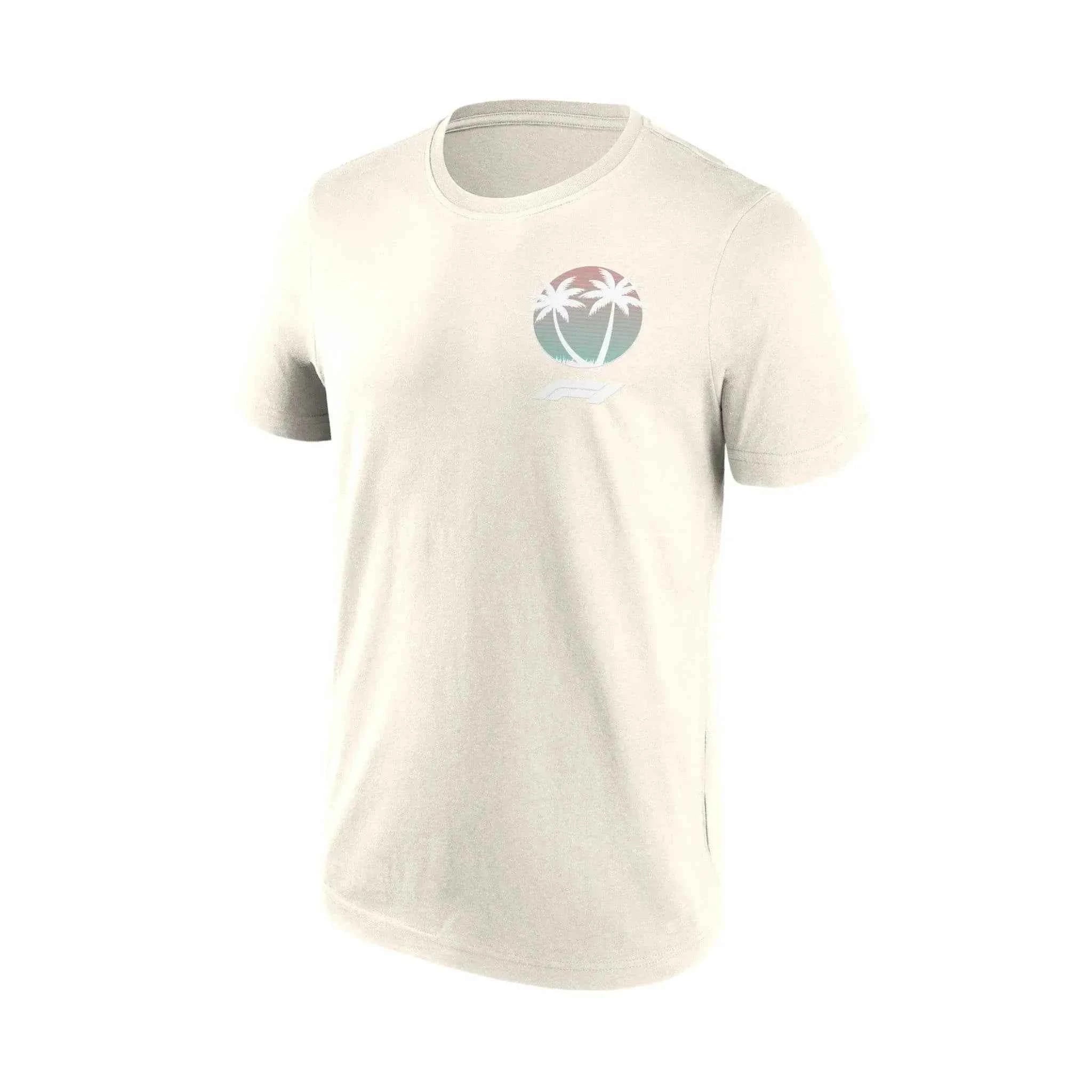Formula 1 Beach Club Printed Graphic T-Shirt Off White